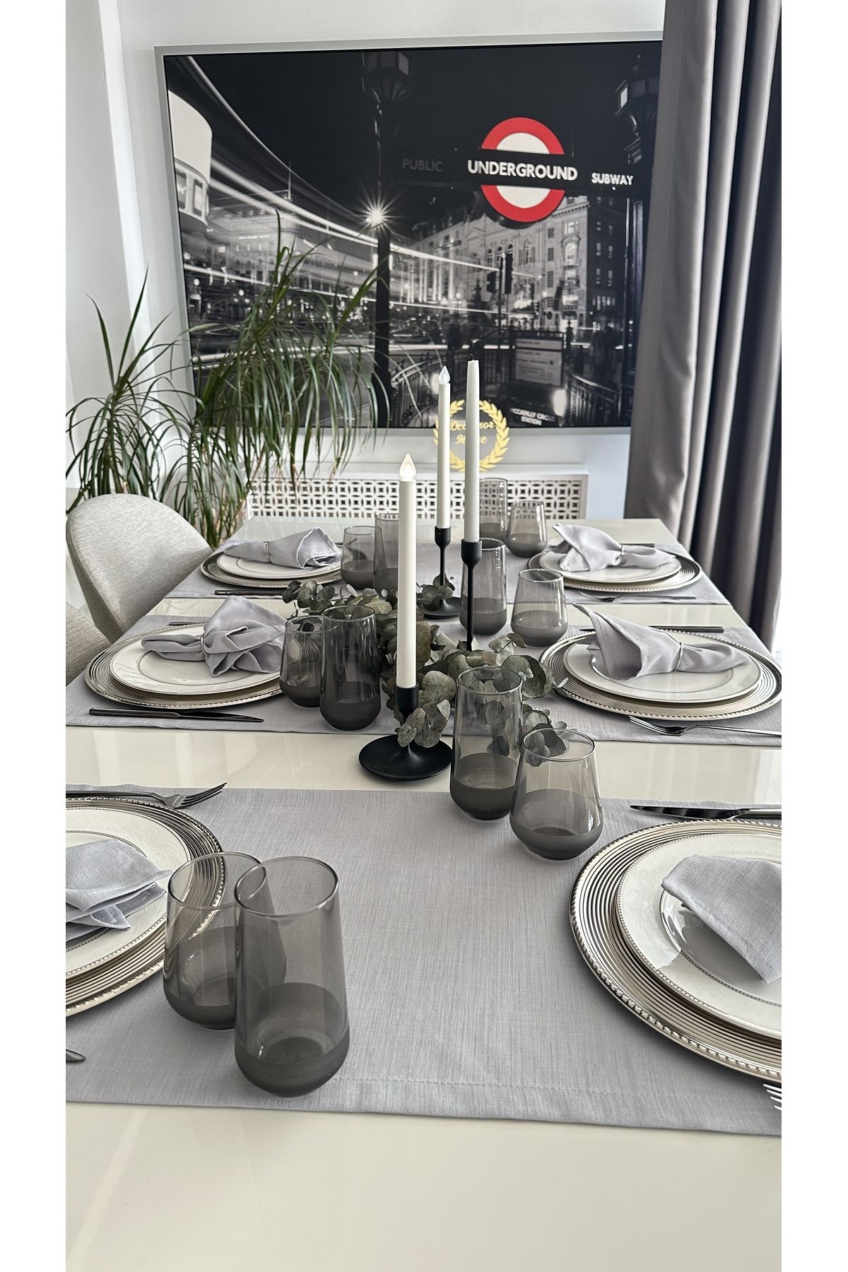 Keten Dokulu Kısa Runner Gri, Pembe, Kırmızı, Kiremit, Lacivert