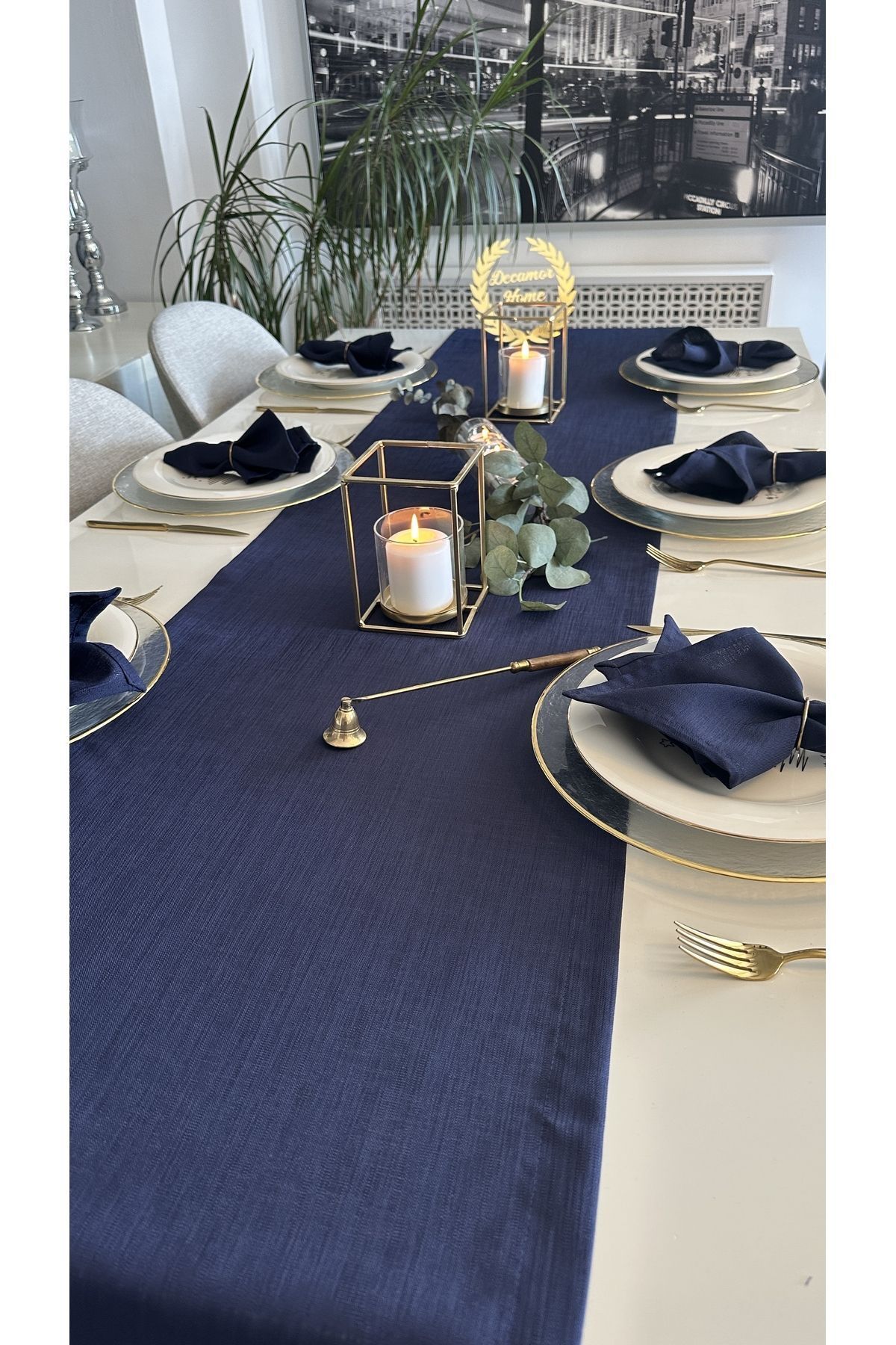 Keten Dokulu Lacivert Runner