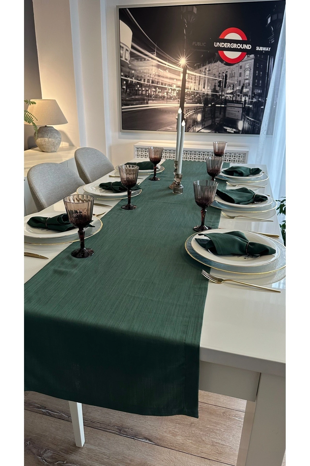 Keten Dokulu Haki Yeşil Dertsiz Runner