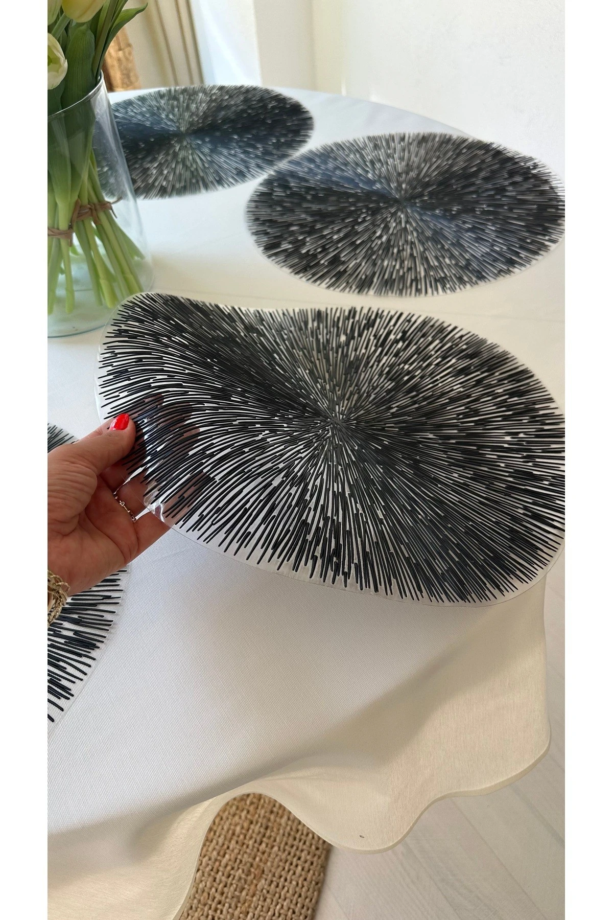 6 ad Temizliği Kolay Siyah Amerikan Servis Supla