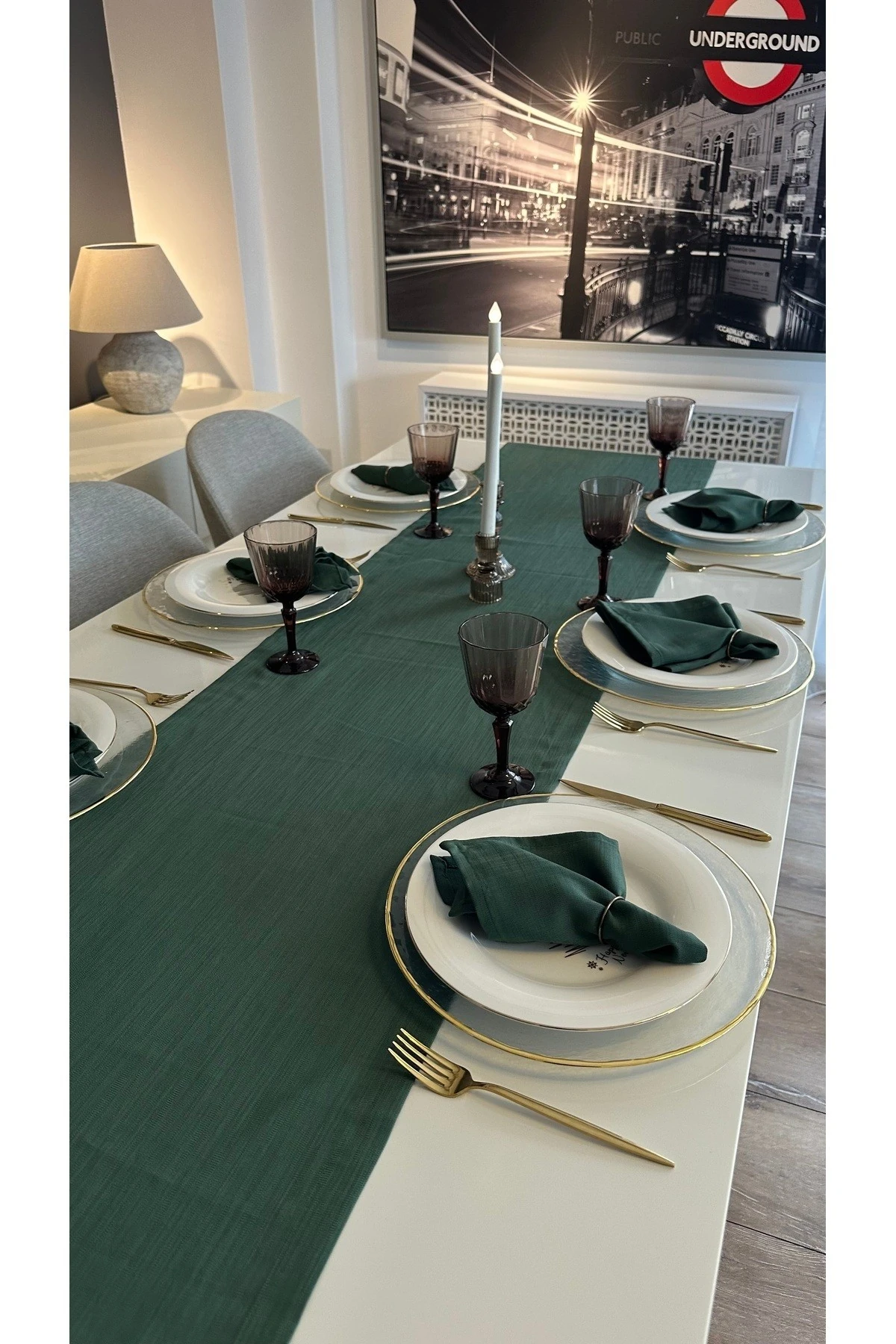 Keten Dokulu Haki Yeşil Dertsiz Runner