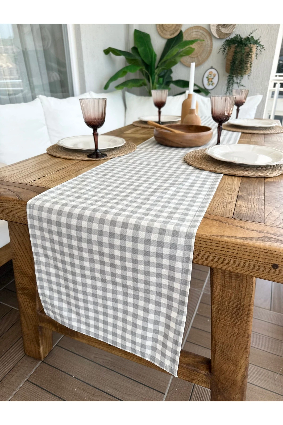 Leke Tutmaz Sıvı Geçirmez Pötikareli Runner - 5