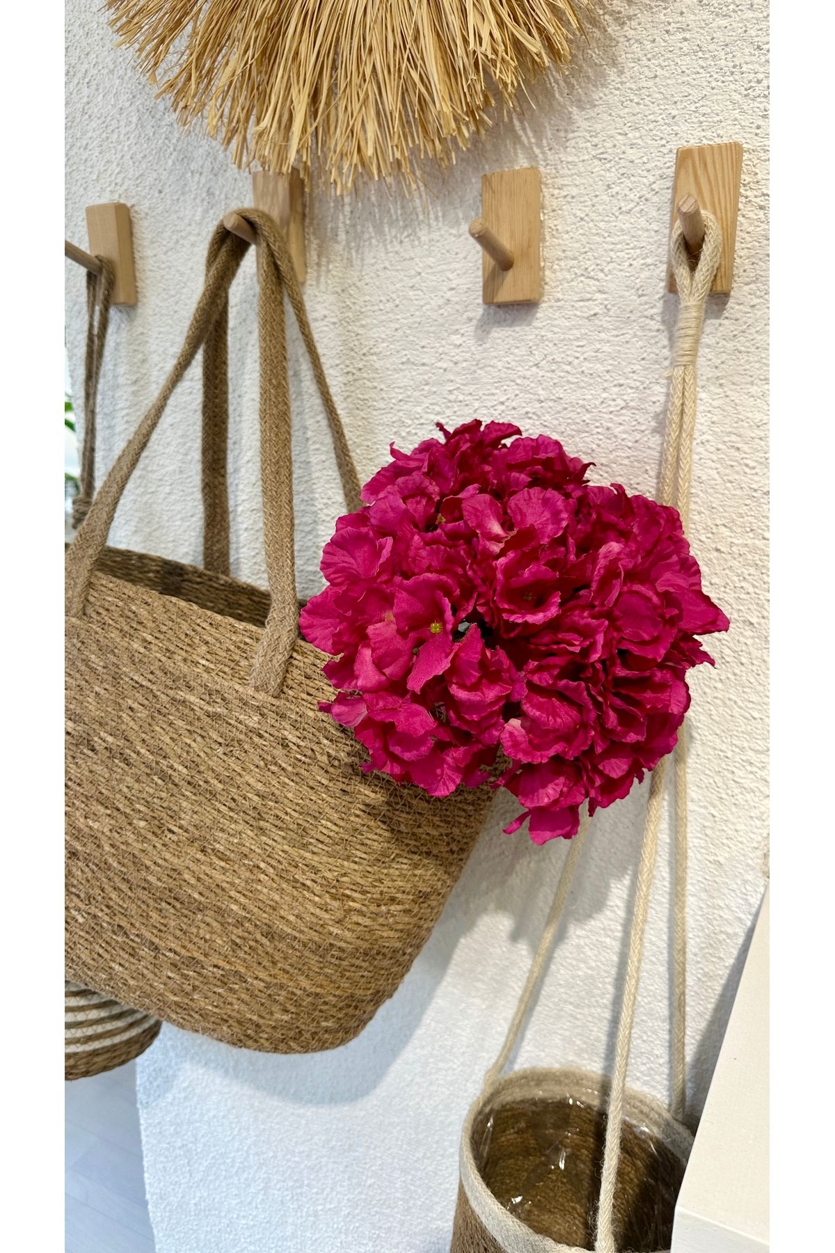 Büyük Demet Yapay Fuşya Pembe Ortanca