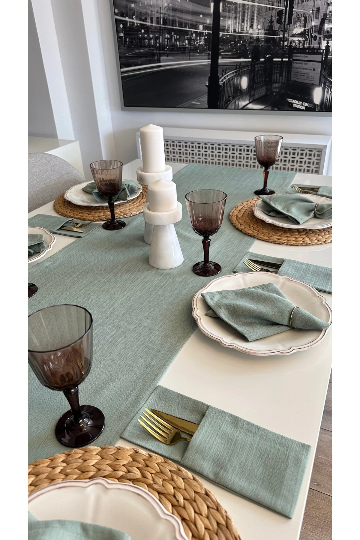 Keten Dokulu Çağla Yeşili Dertsiz Runner