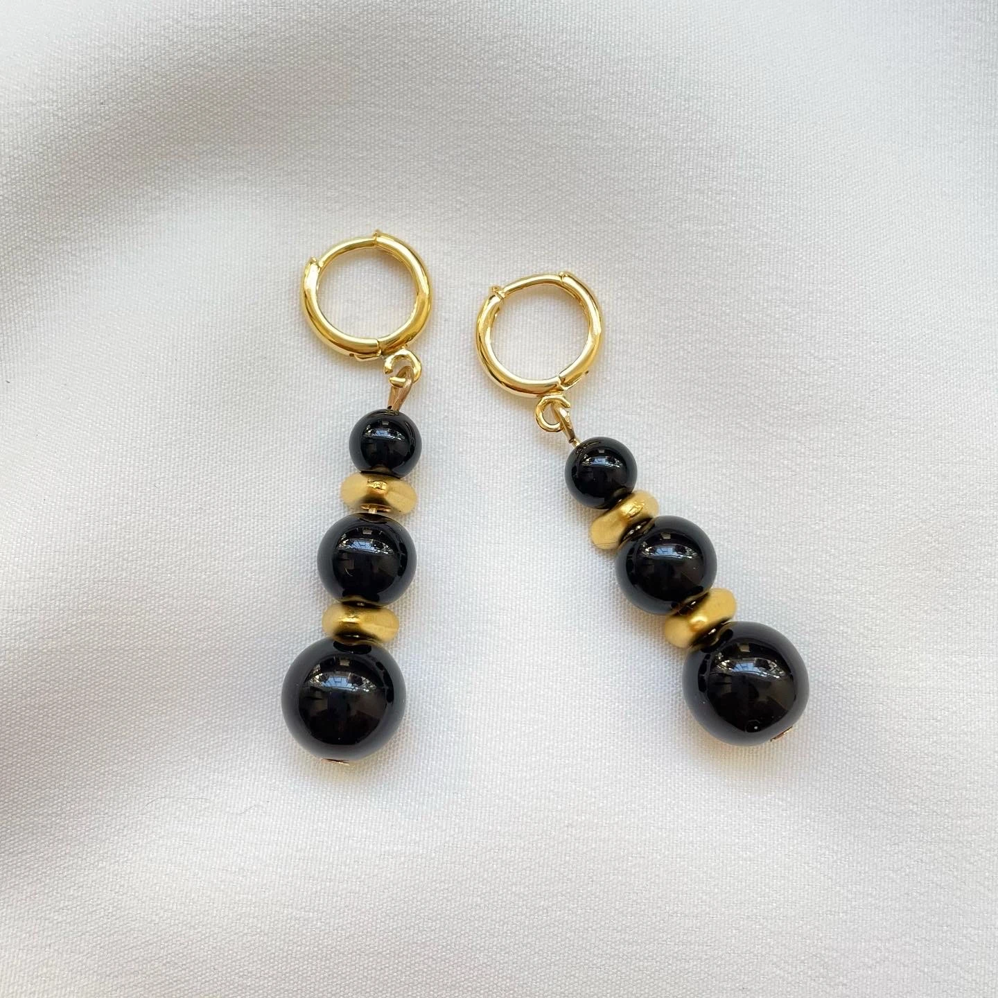 Doğal Oniks Taşlı Küpe 