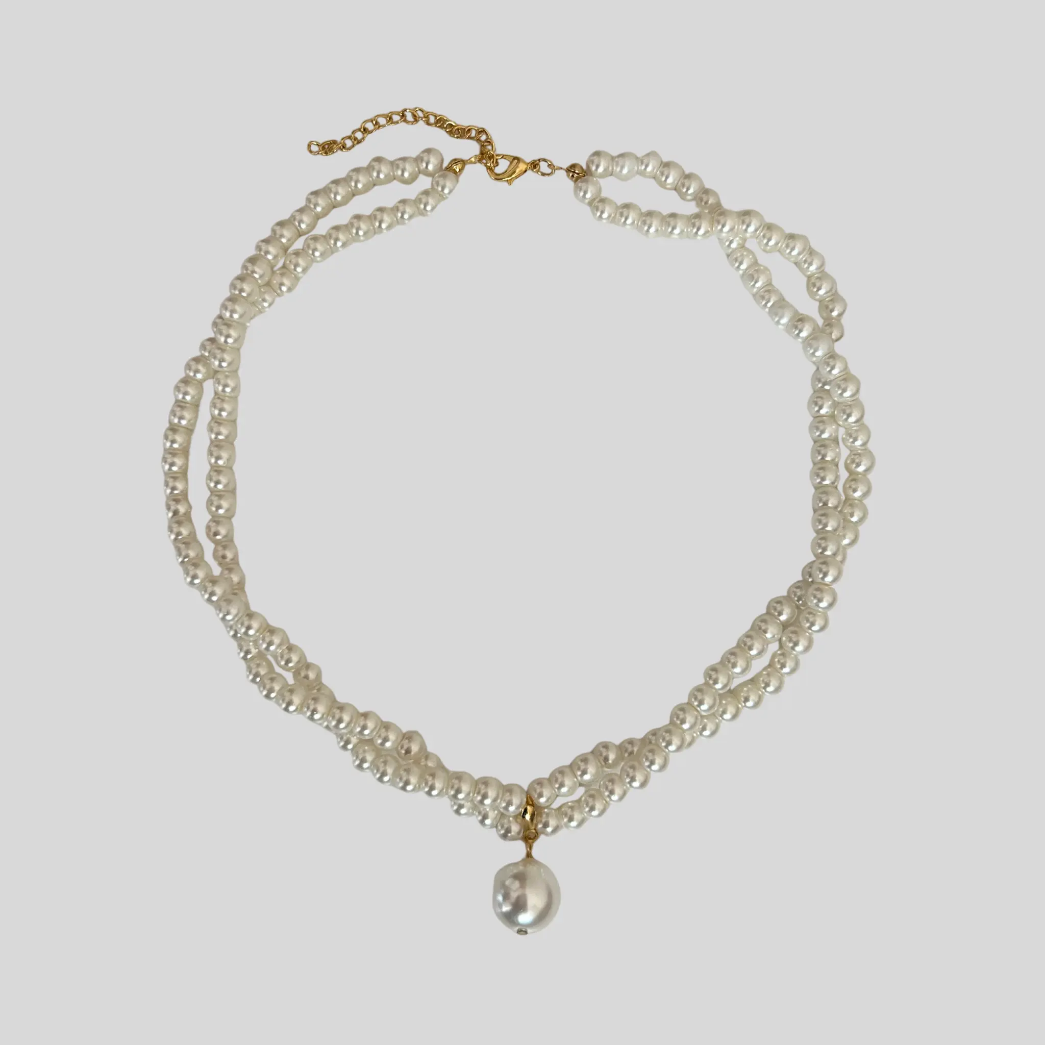 Sarmal Cam ve Mayorka İnci Kolye