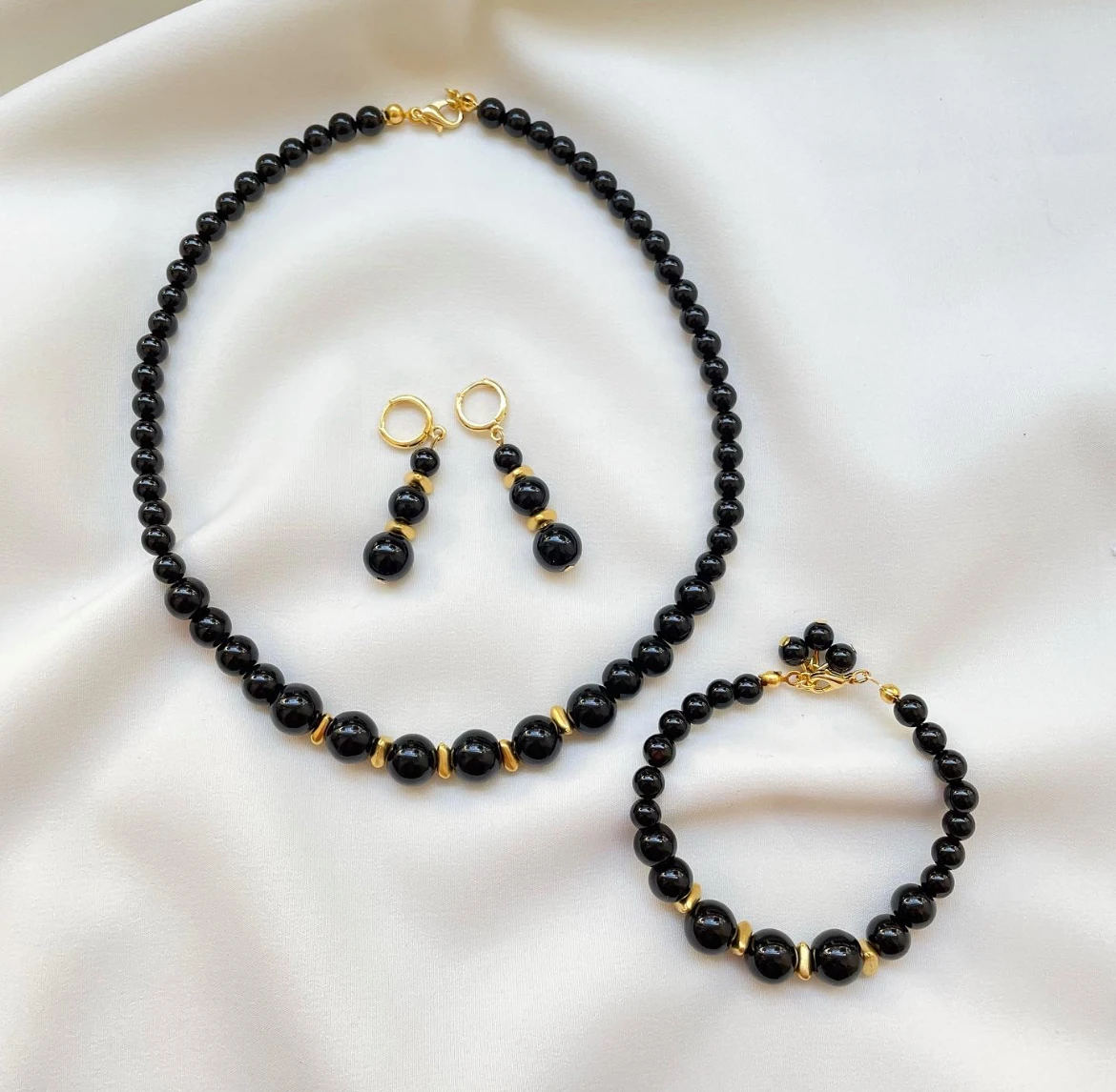 Doğal Oniks Taşlı Küpe 