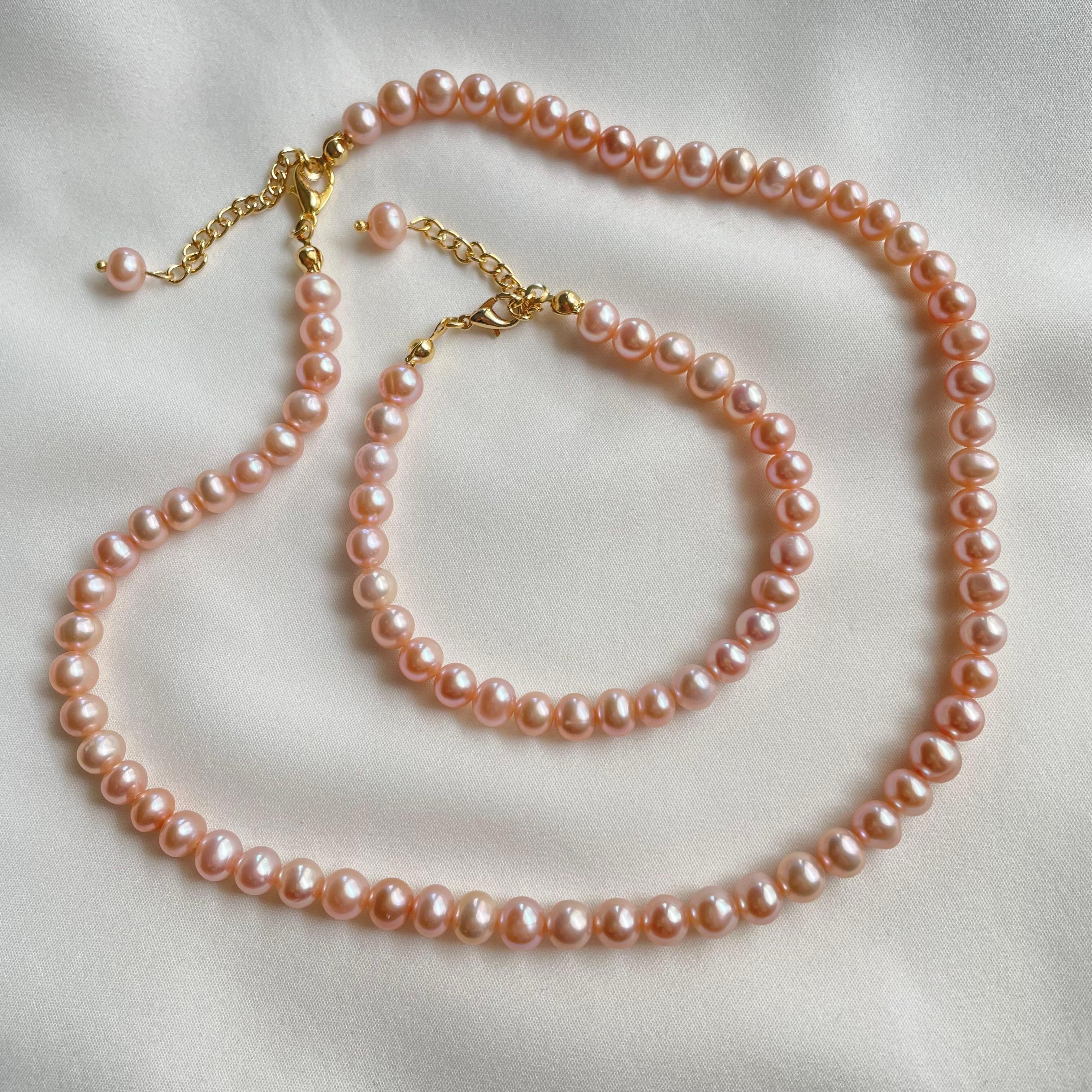 Pembe İnci Bileklik