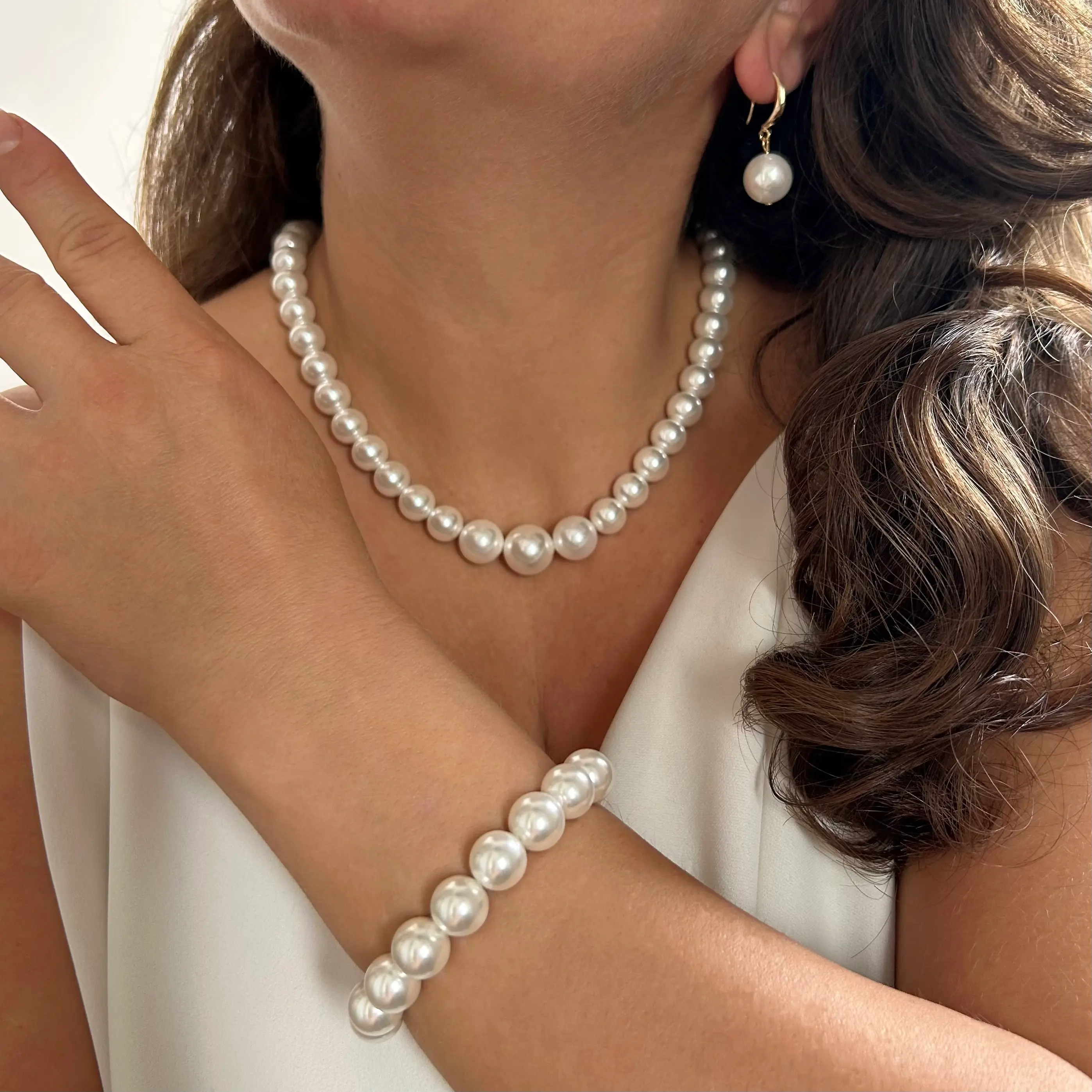 Mayorka Tek İnci Küpe (12 mm)