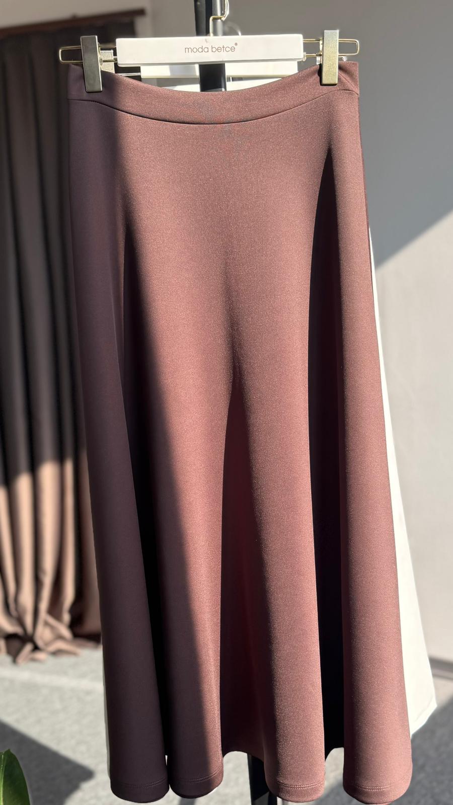 Scuba etek KAHVERENGİ