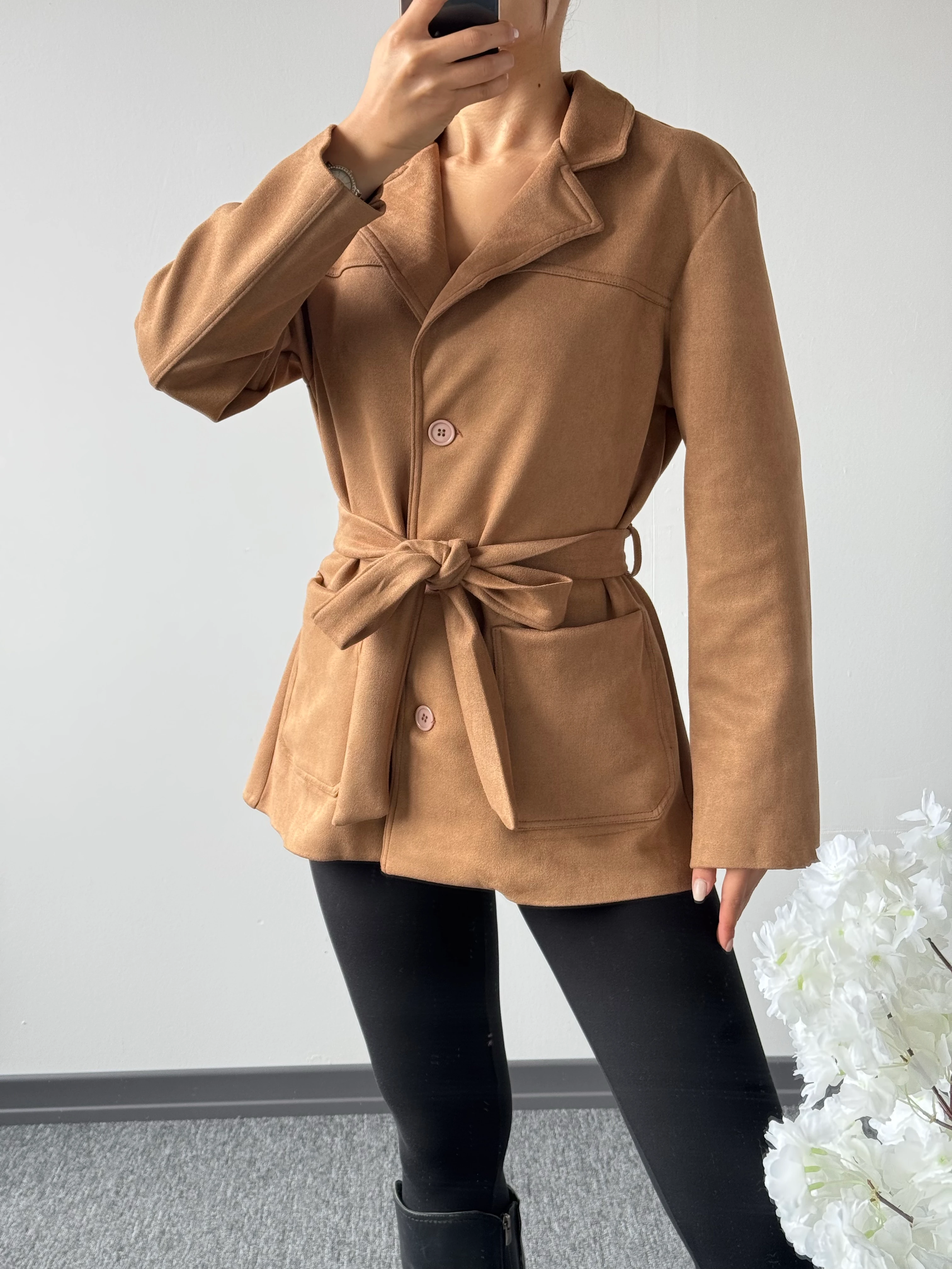 Süet Berry Spor Ceket Bej 