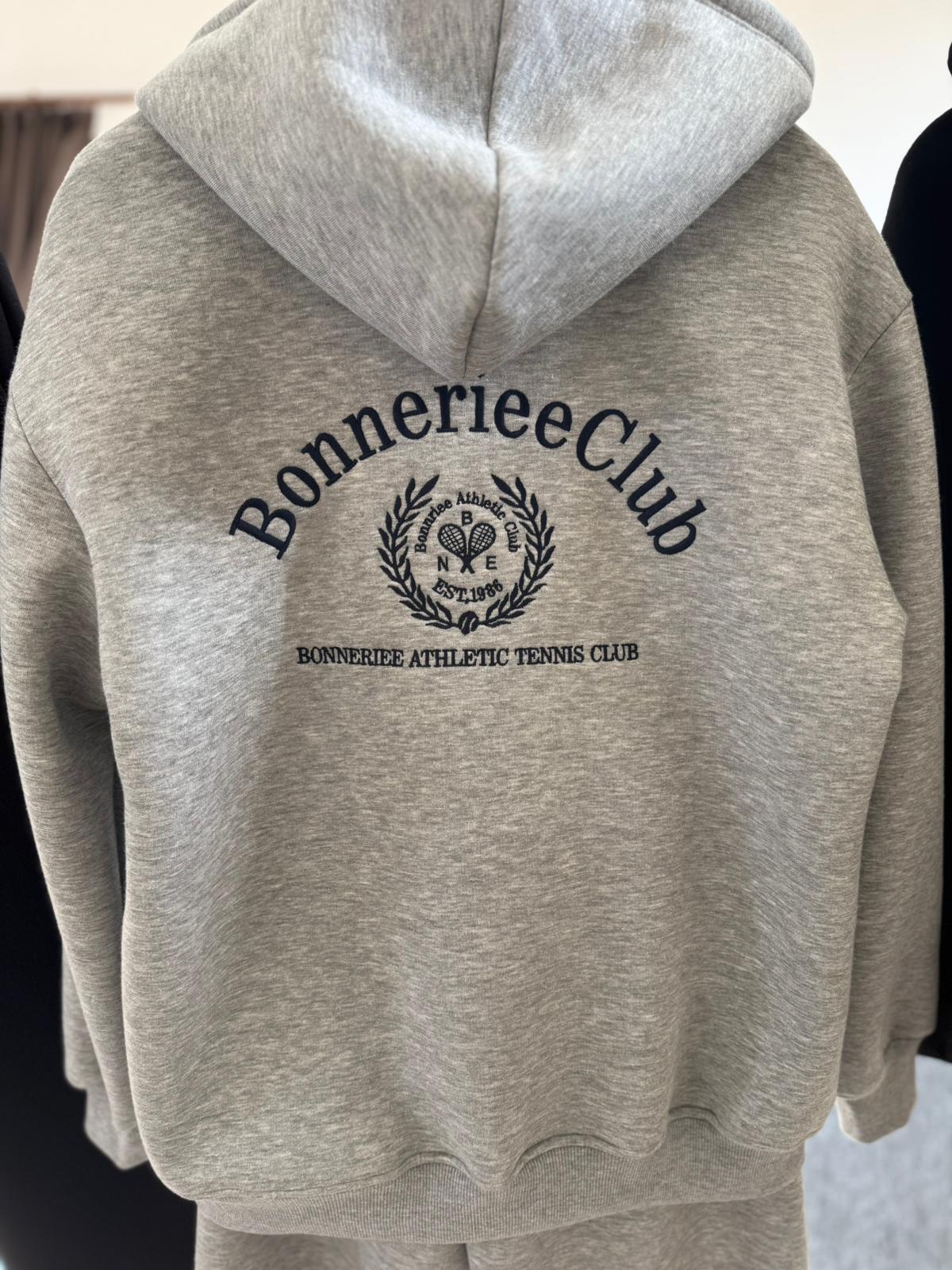 Bonneriee Nakışlı hırka eşofman takım GRİ