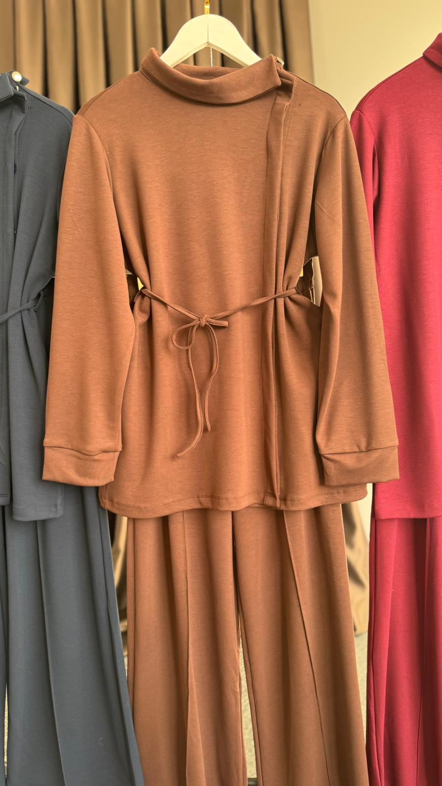 Laura oysh takım KAHVERENGİ