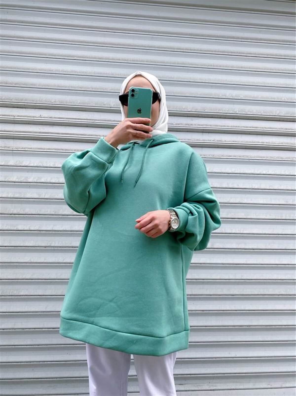 Extra Oversize Sweat Yeşil