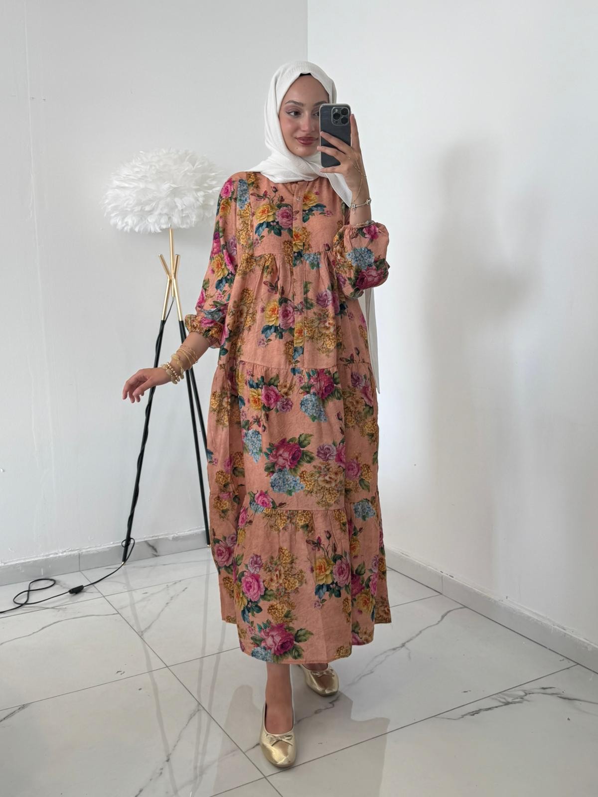 Tensel Rosa Tamboy Elbise Pembe gül