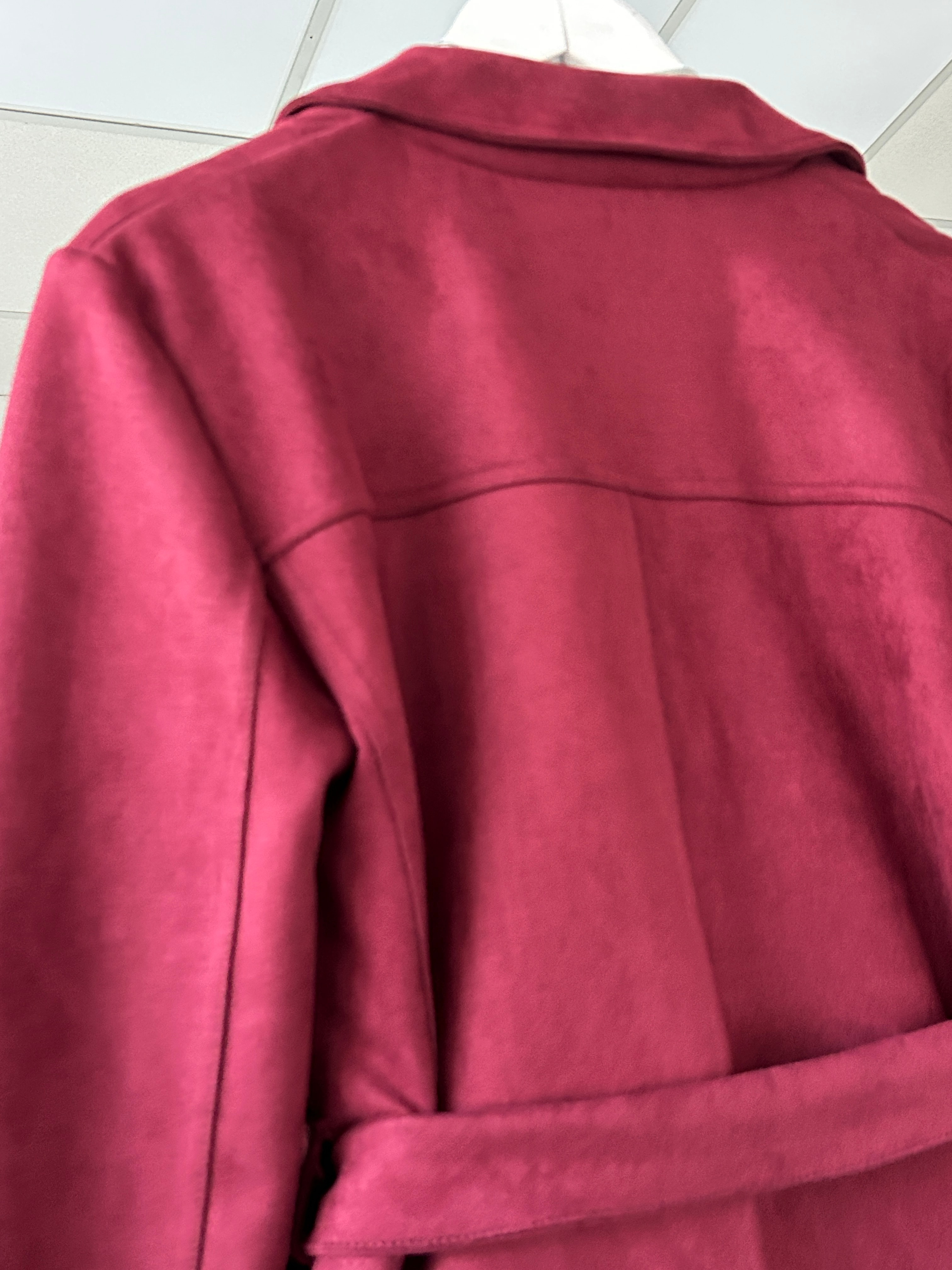 Süet Berry Spor ceket Bordo