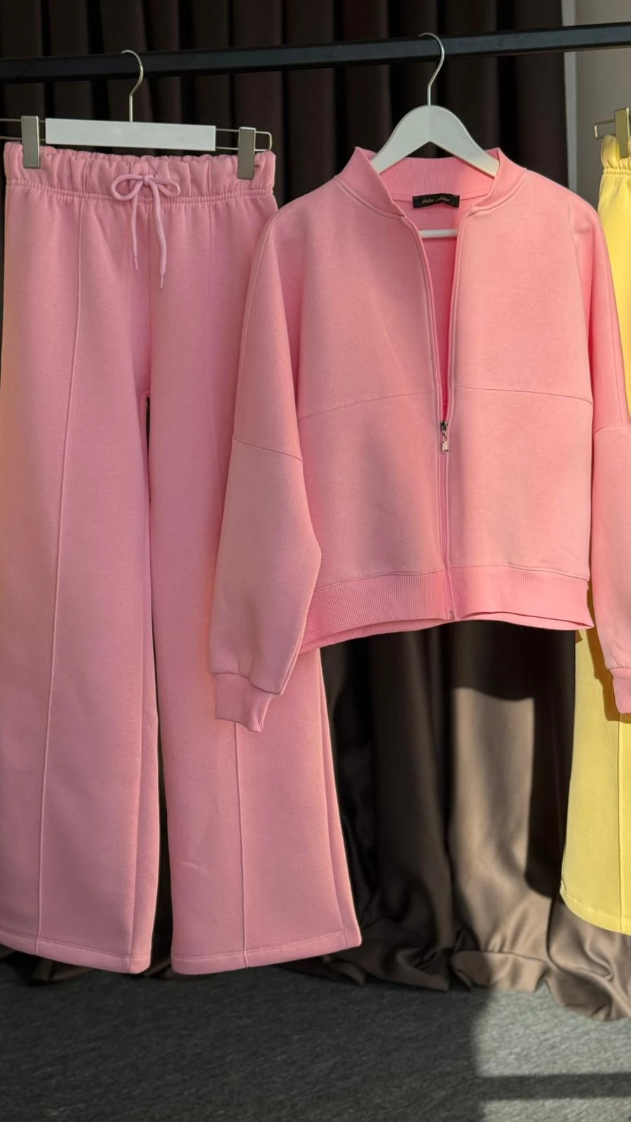 violet hırka alt eşofman takım PUDRA