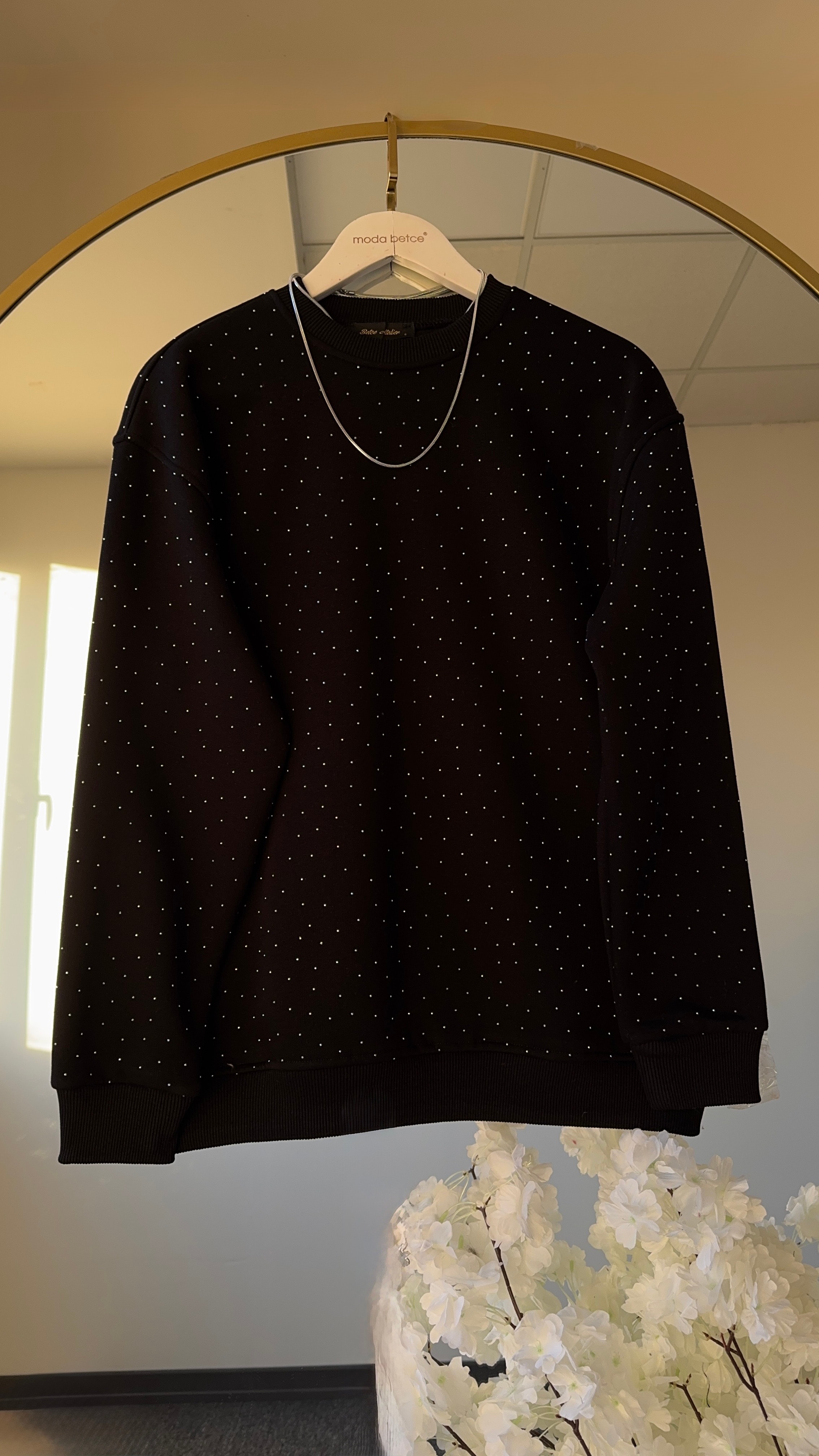 Diamond sweatshirt yeni siyah