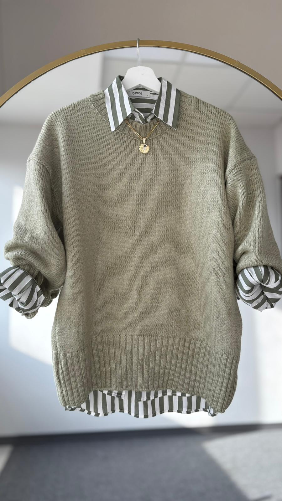 Massim Dutti standart yün kazak Fıstık yeşili