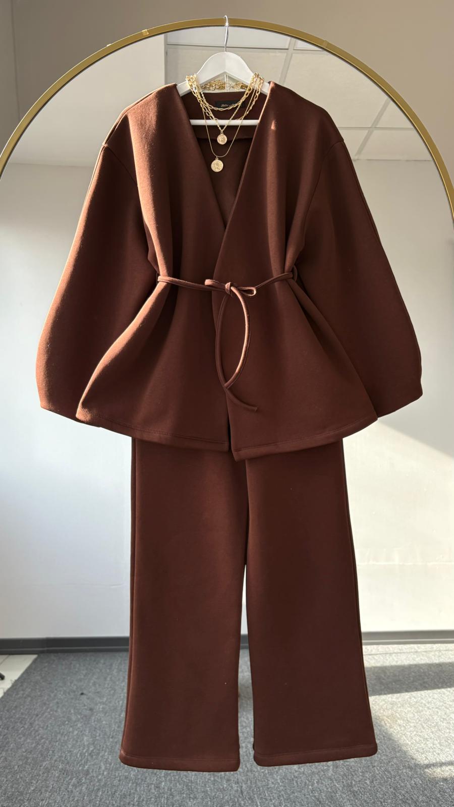 Layla 3 iplik takım KAHVERENGİ