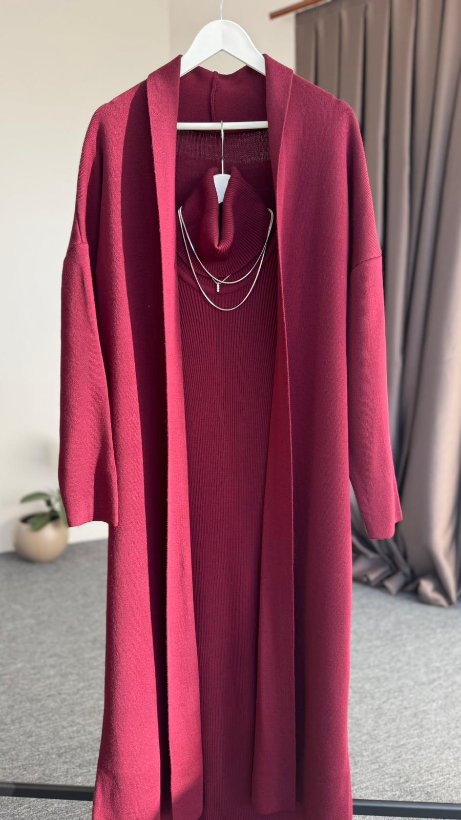 Liza triko ikili takım  Bordo