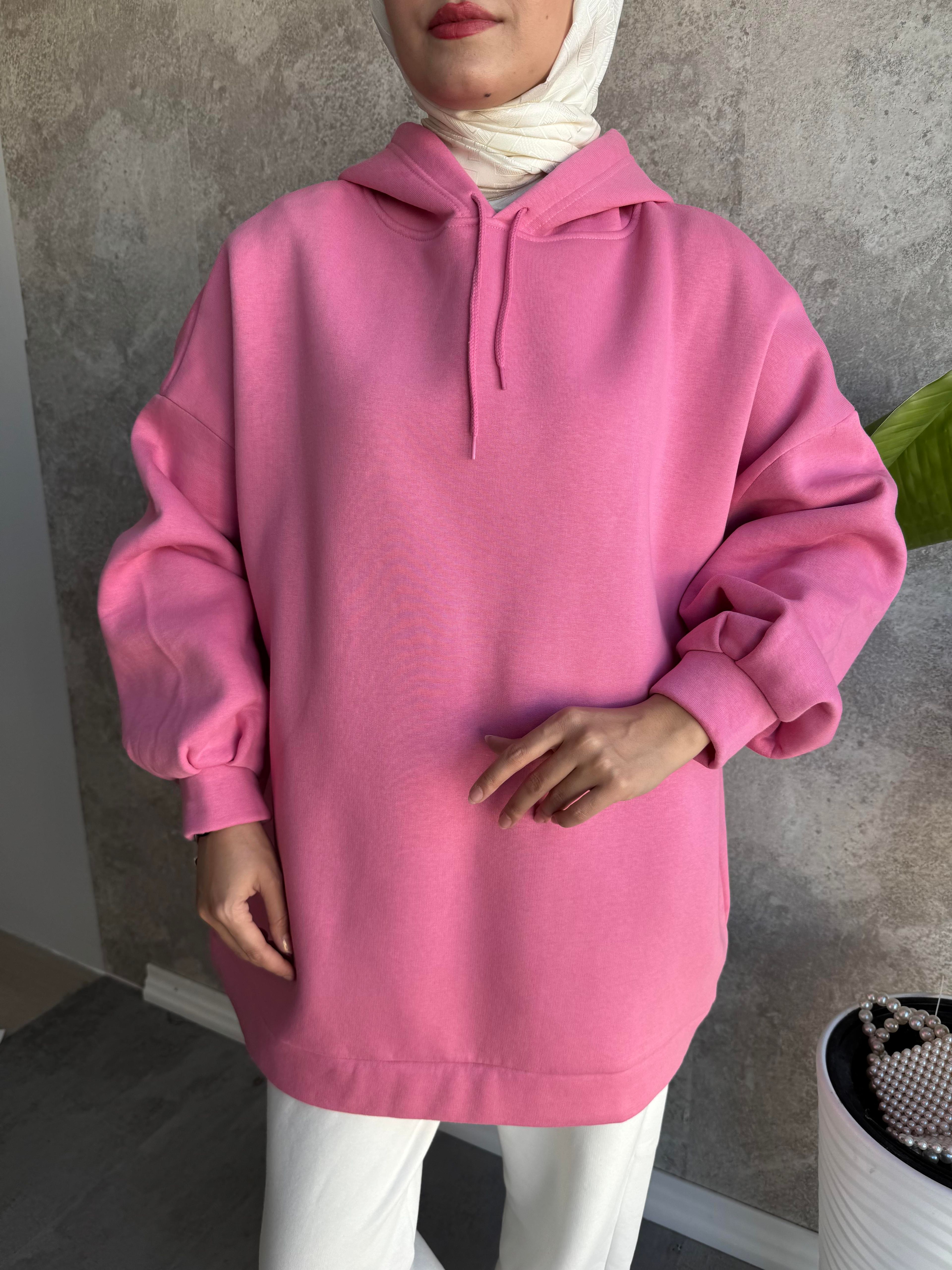 Extra Oversize Sweat Pembe