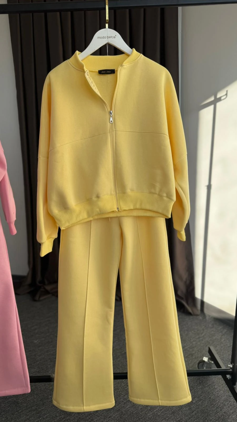 violet hırka alt eşofman takım SARI