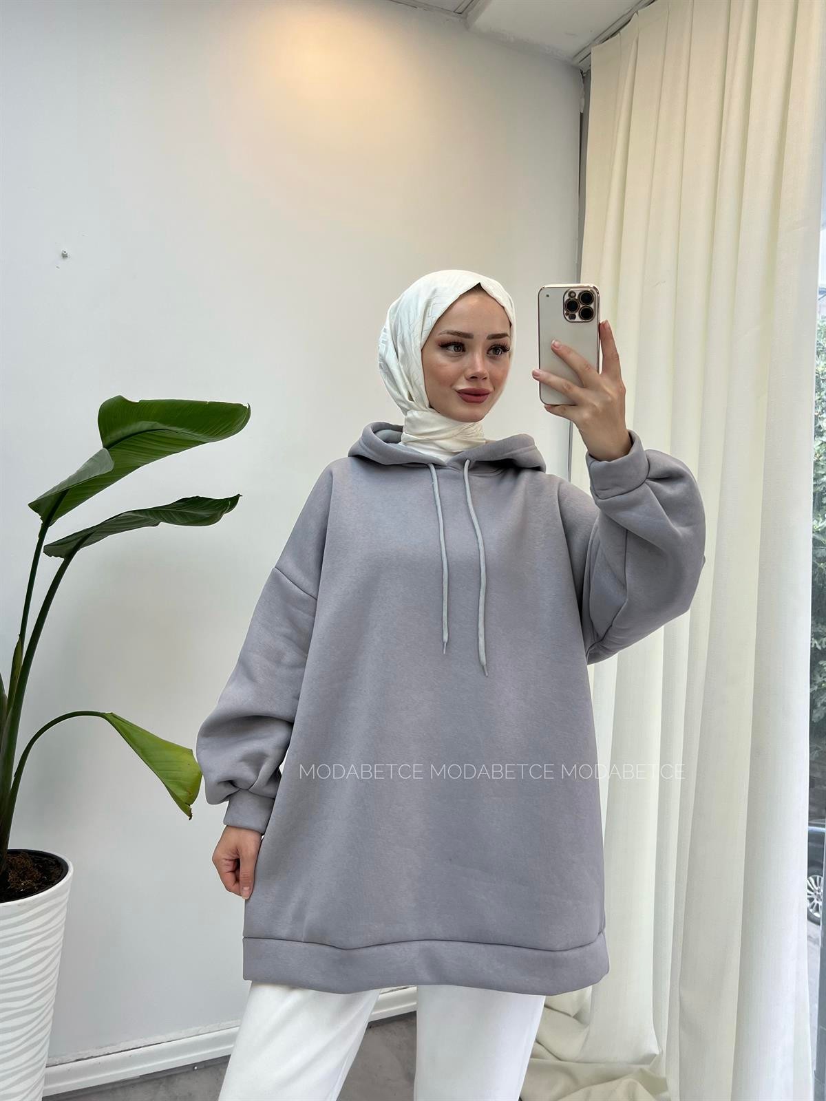 Extra Oversize Sweat Duman Gri