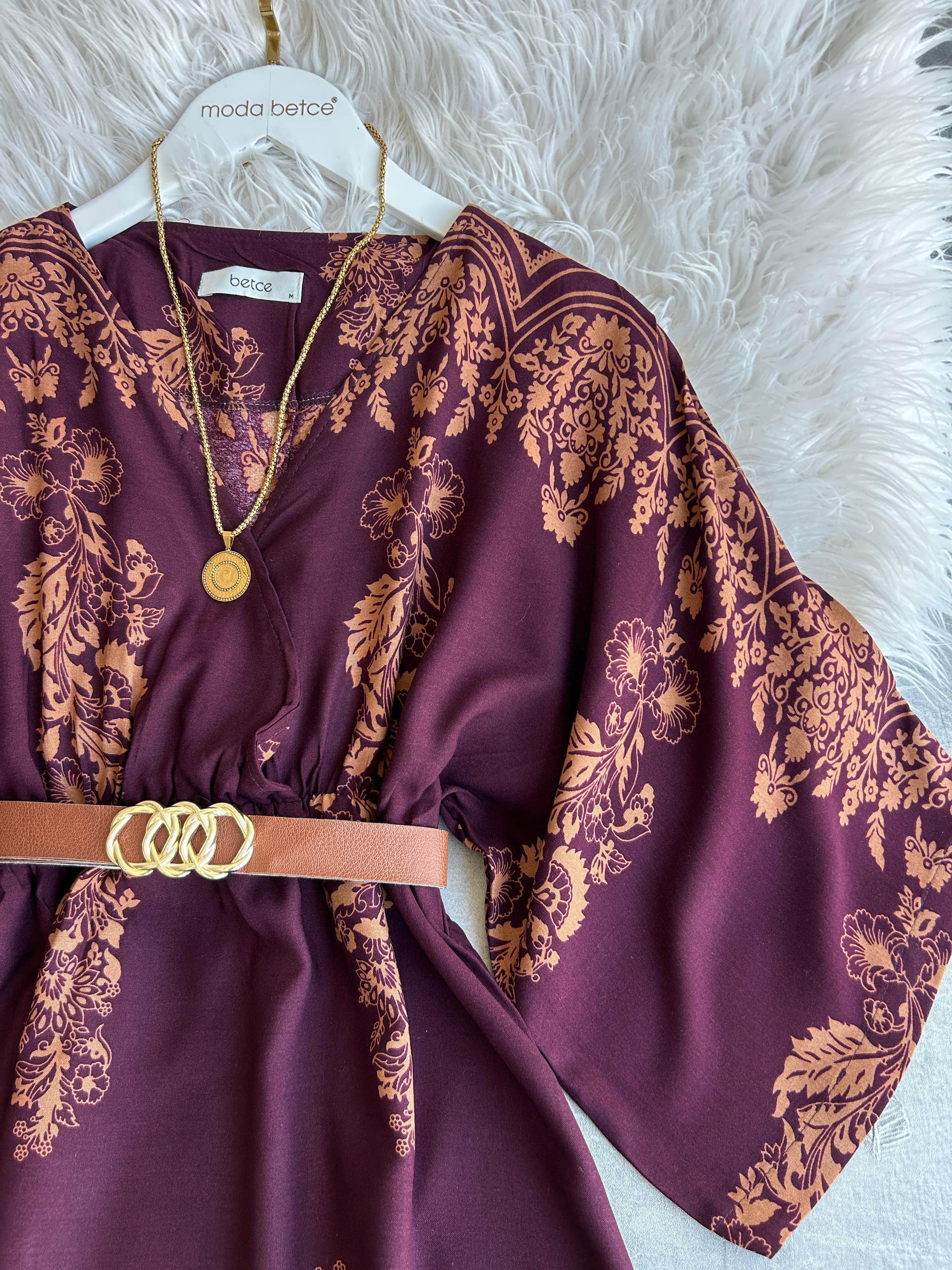 Vintage Camelli Bordo Elbise 