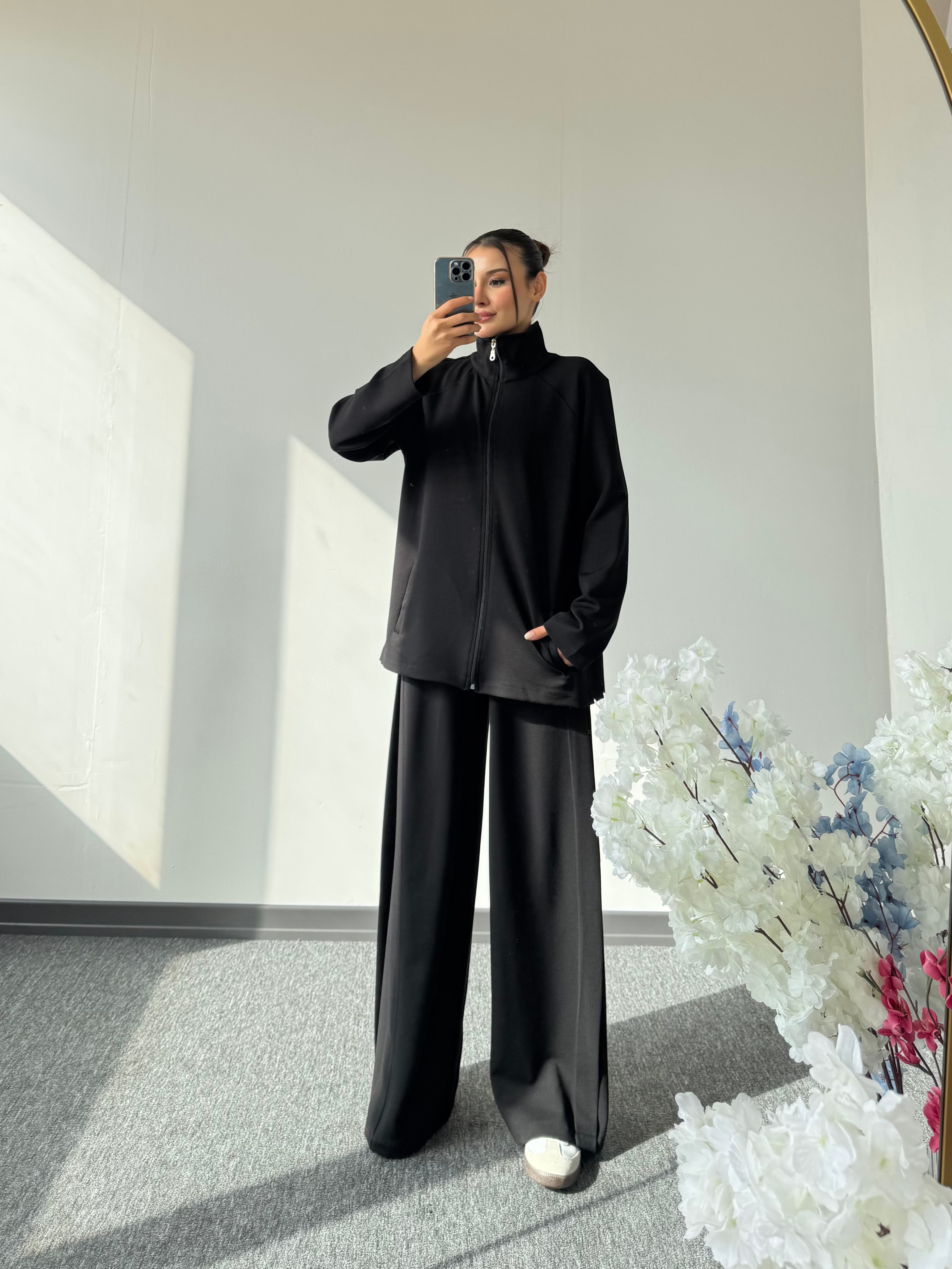 Oysh fermuarlı takım model 34 siyah