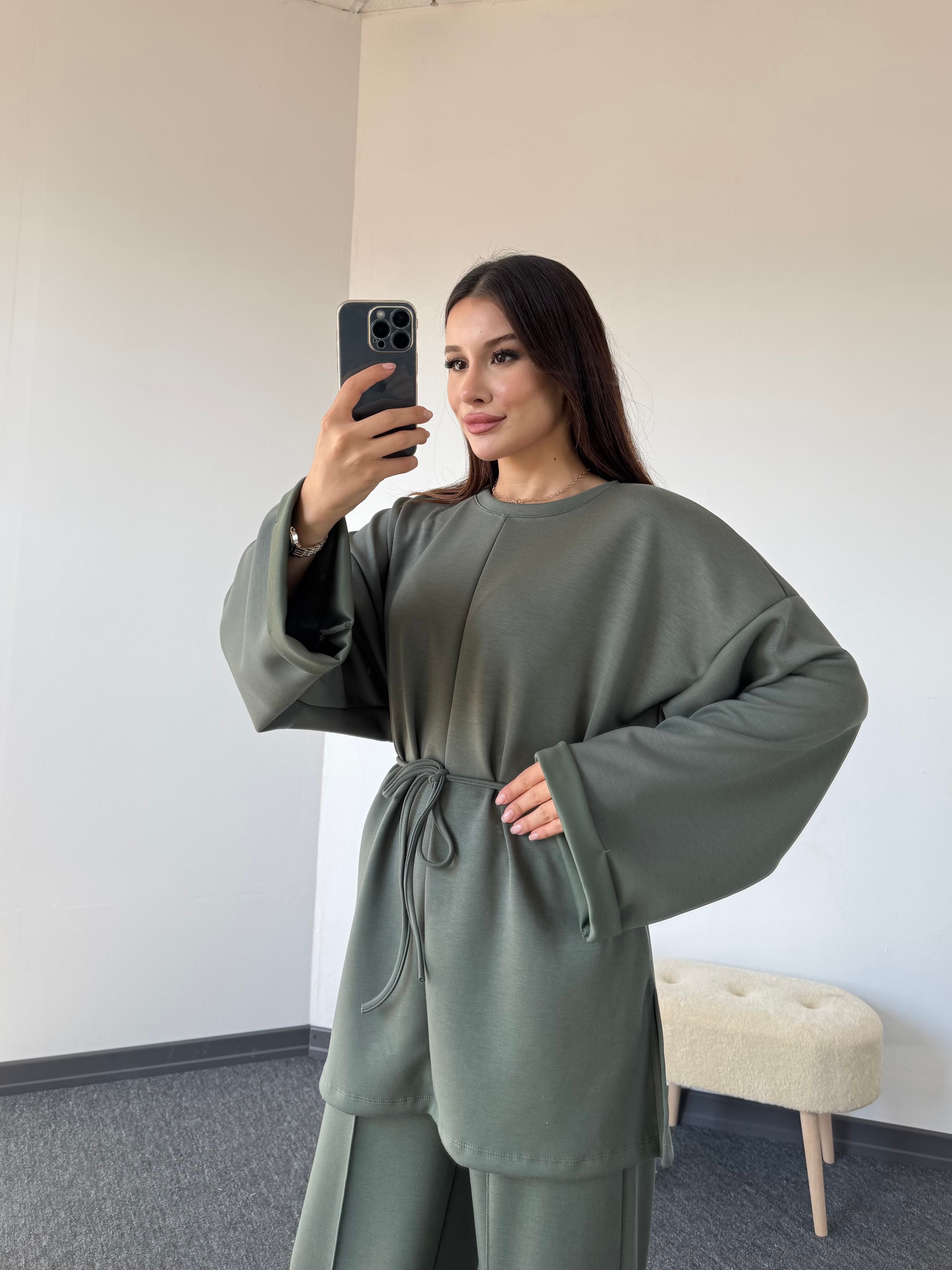 Oysho takım model 47 Haki yeşil