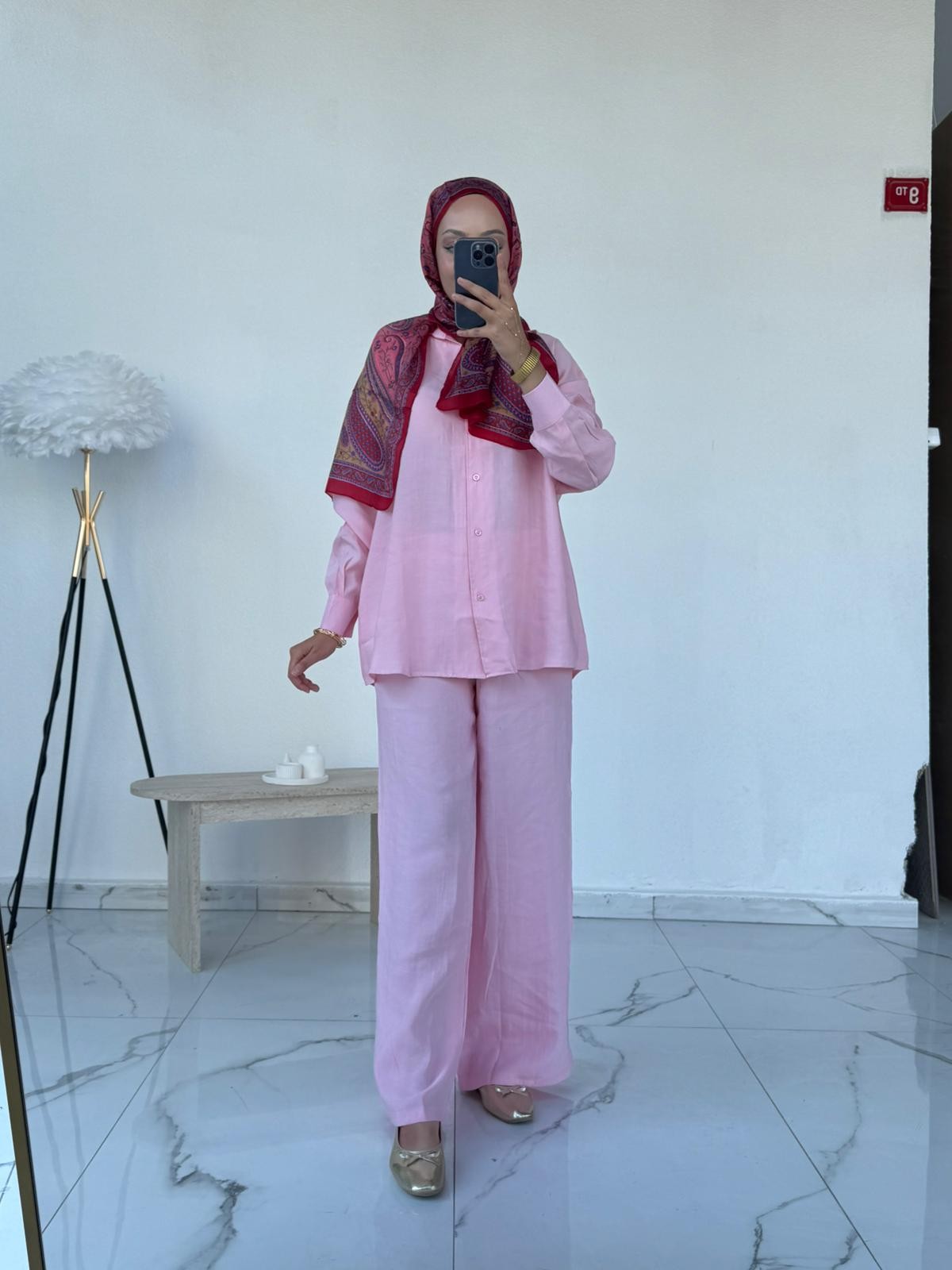 Tensel Modal Takım Pembe 