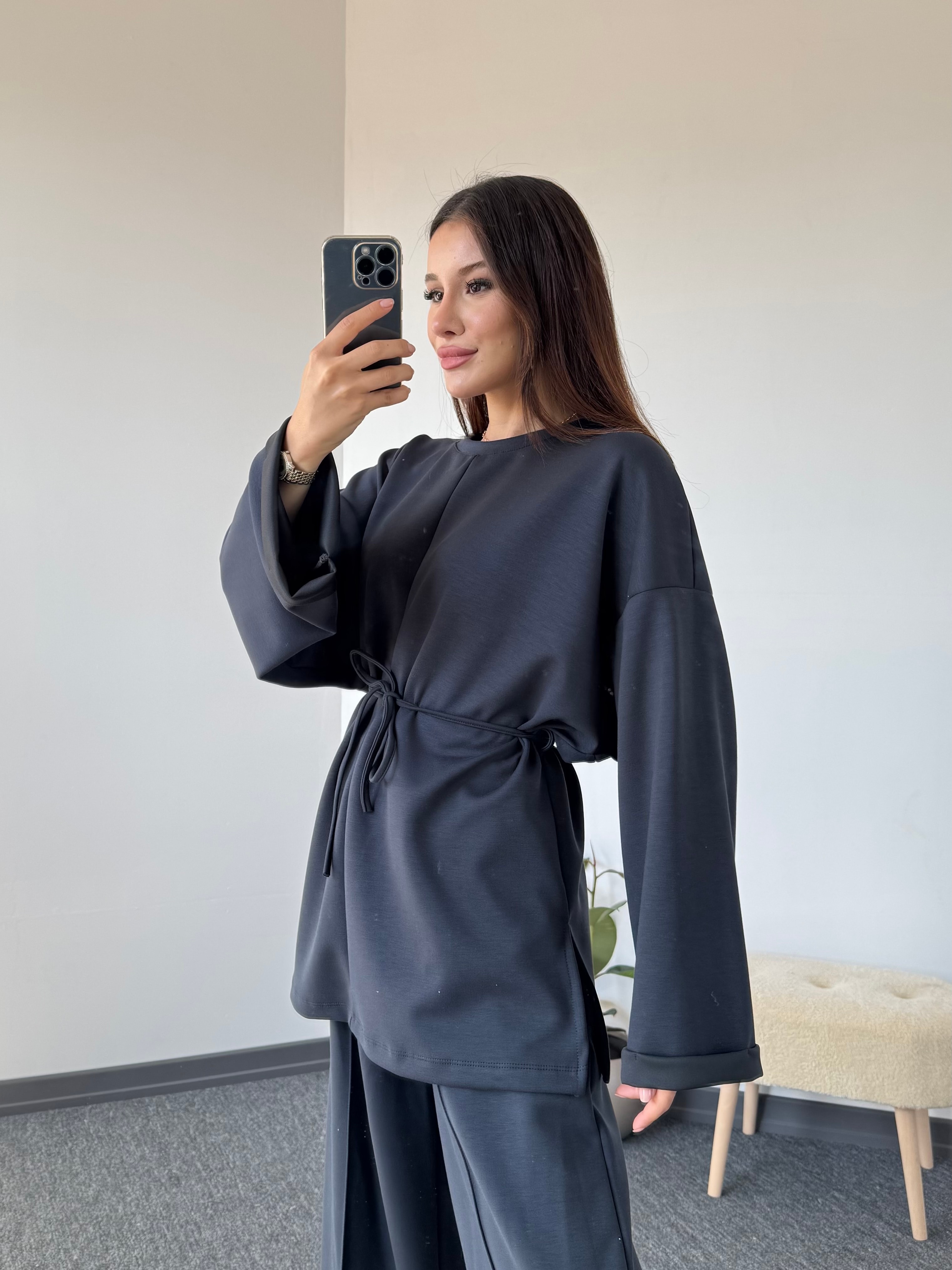 Oysho takım model 47 Antrasit