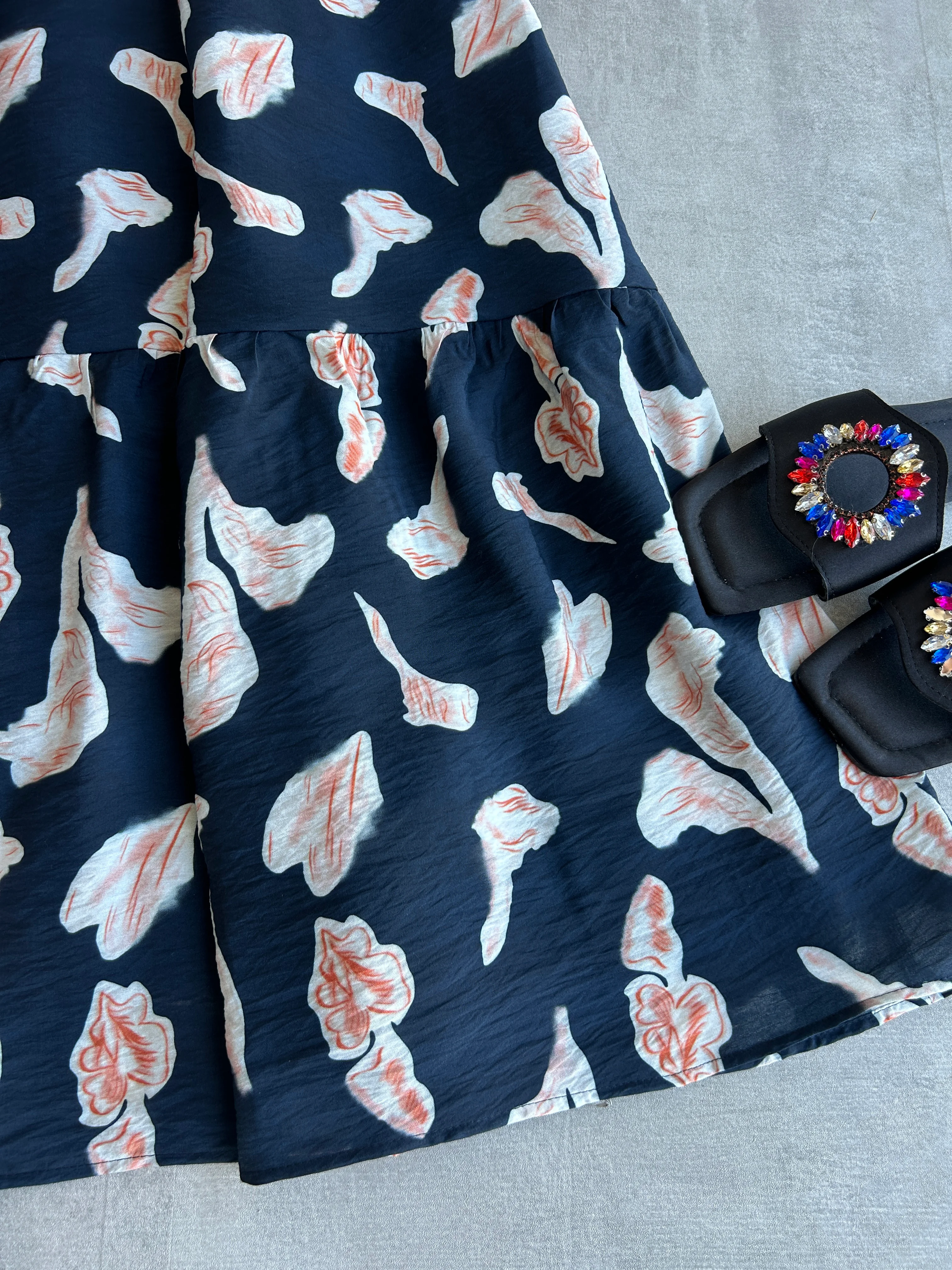 Mango  Katkat Lacivert Elbise 