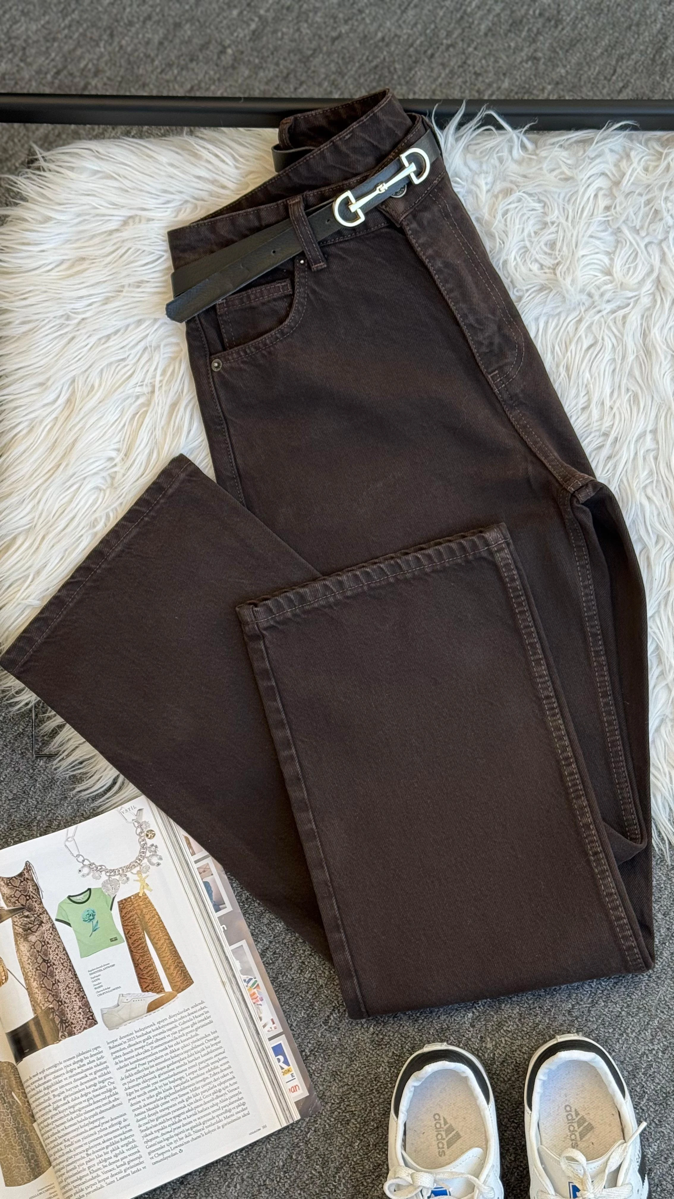 Yeni palazzo jean kahverengi