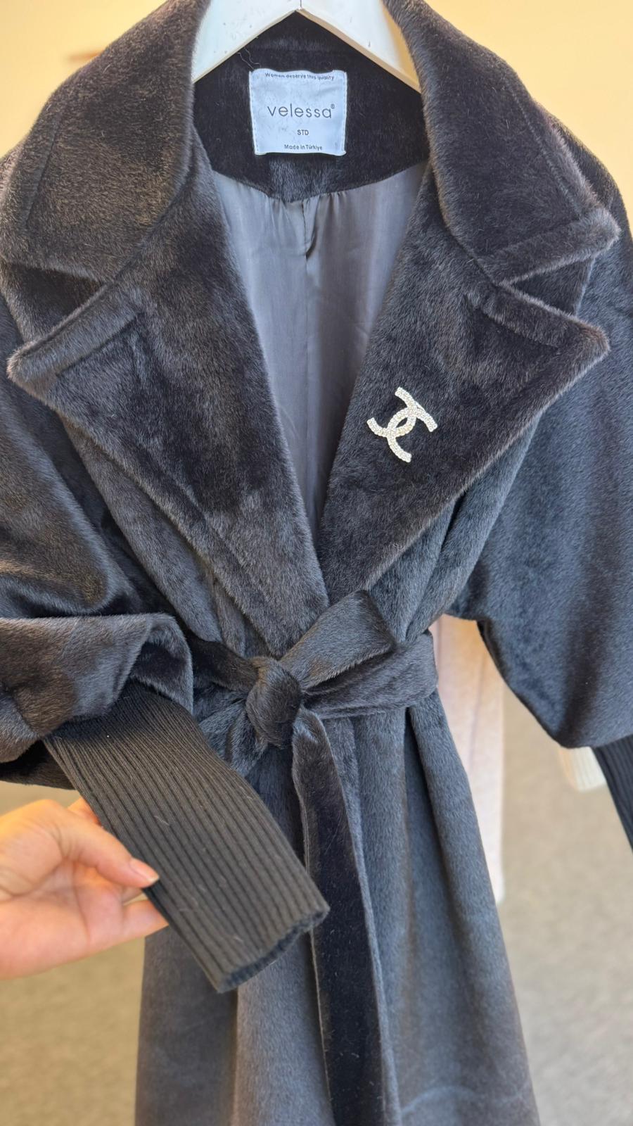 Fox kaşmir kaban SİYAH