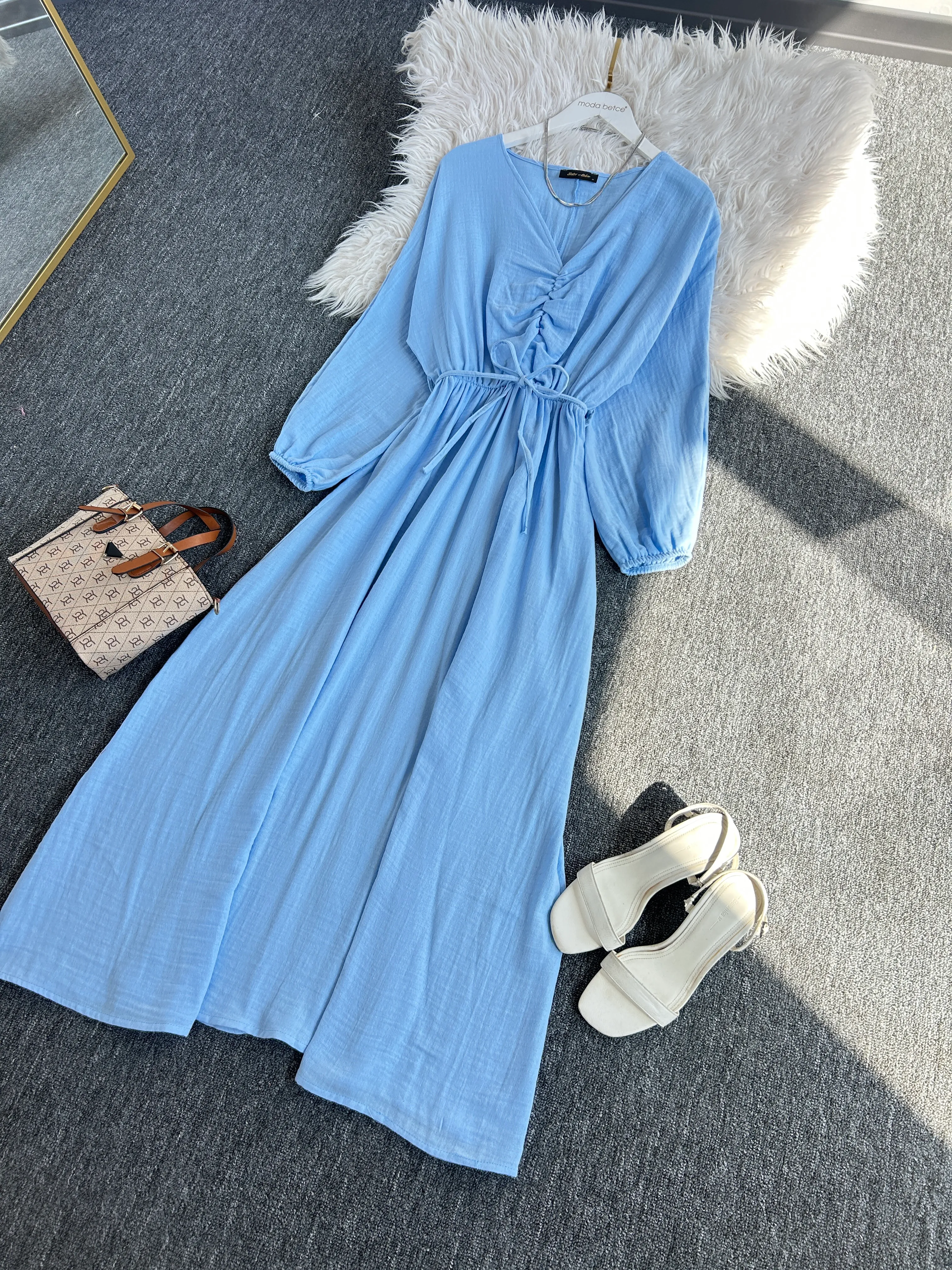 Begonia tamboy müslin elbise Bebemavisi