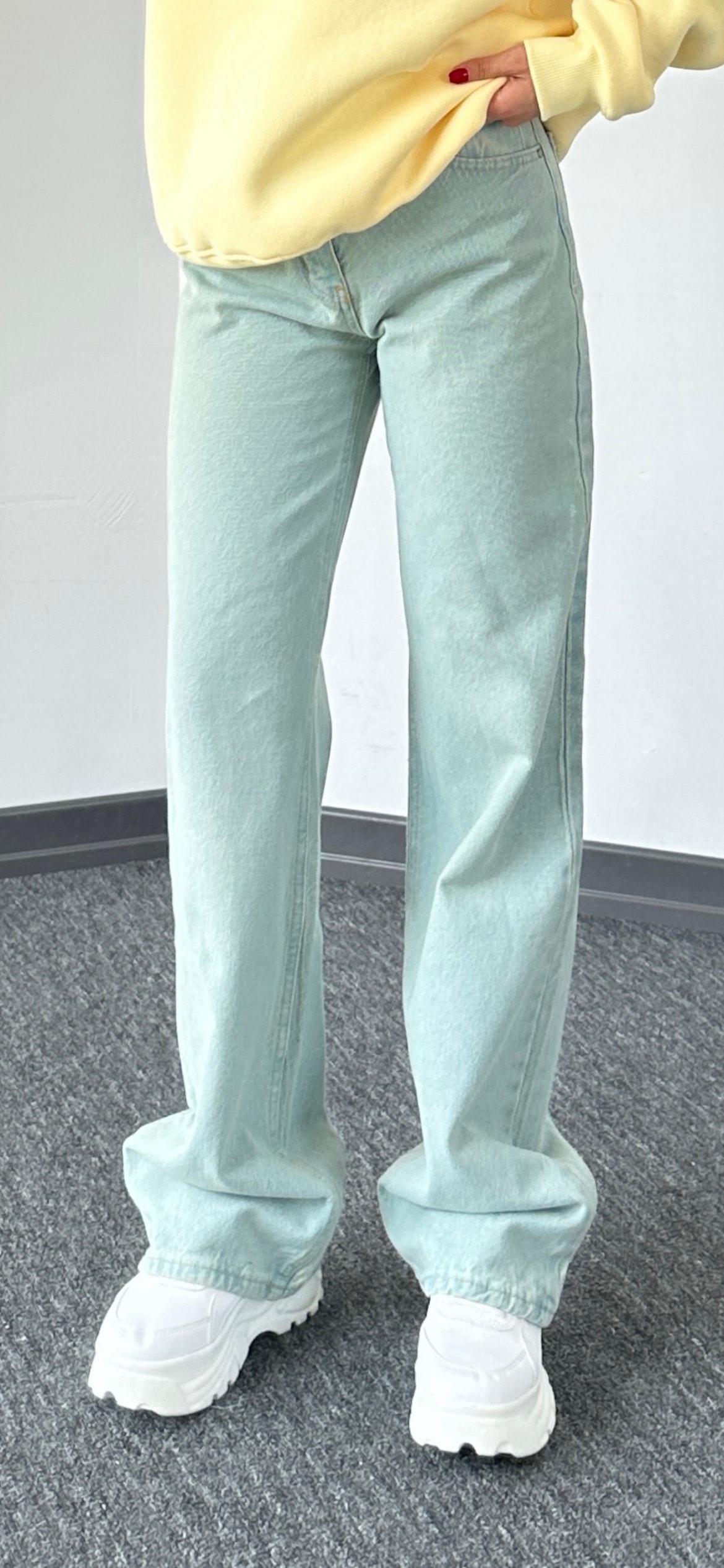 Baggy jean yosun yüksek bel 