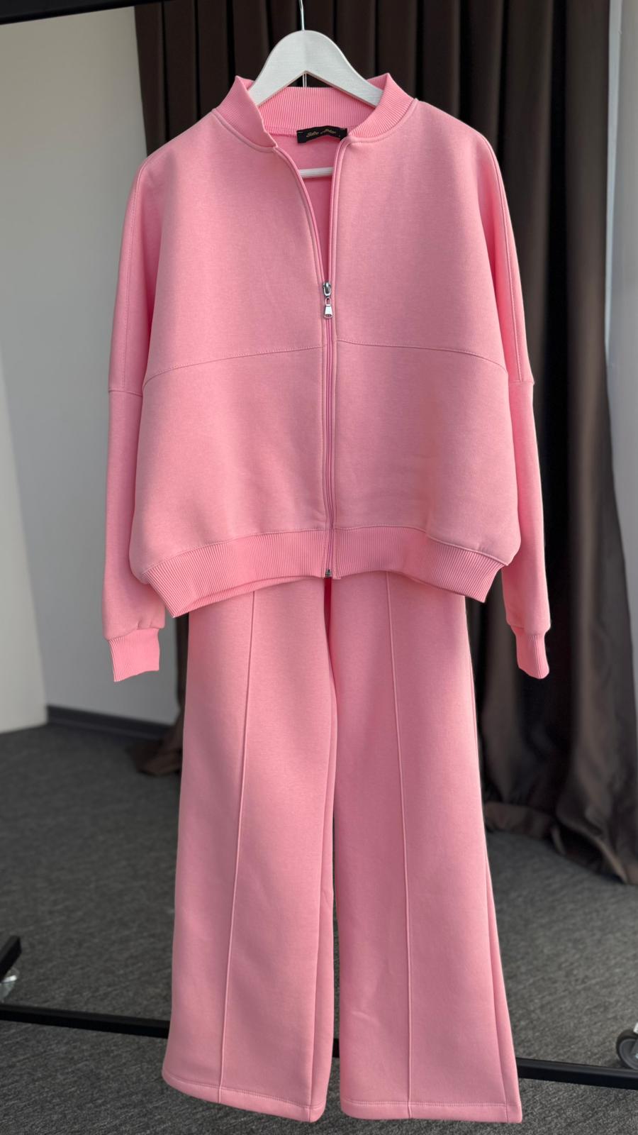 violet hırka alt eşofman takım PUDRA