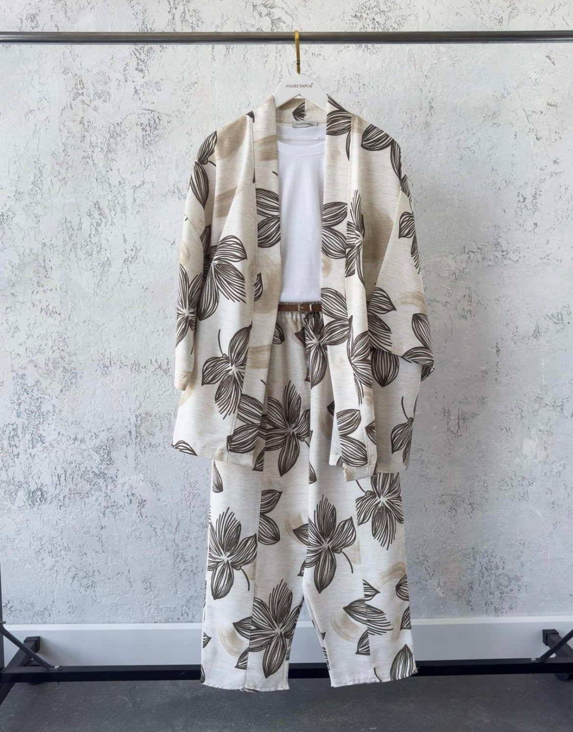 Kimono Takım Linda Bej