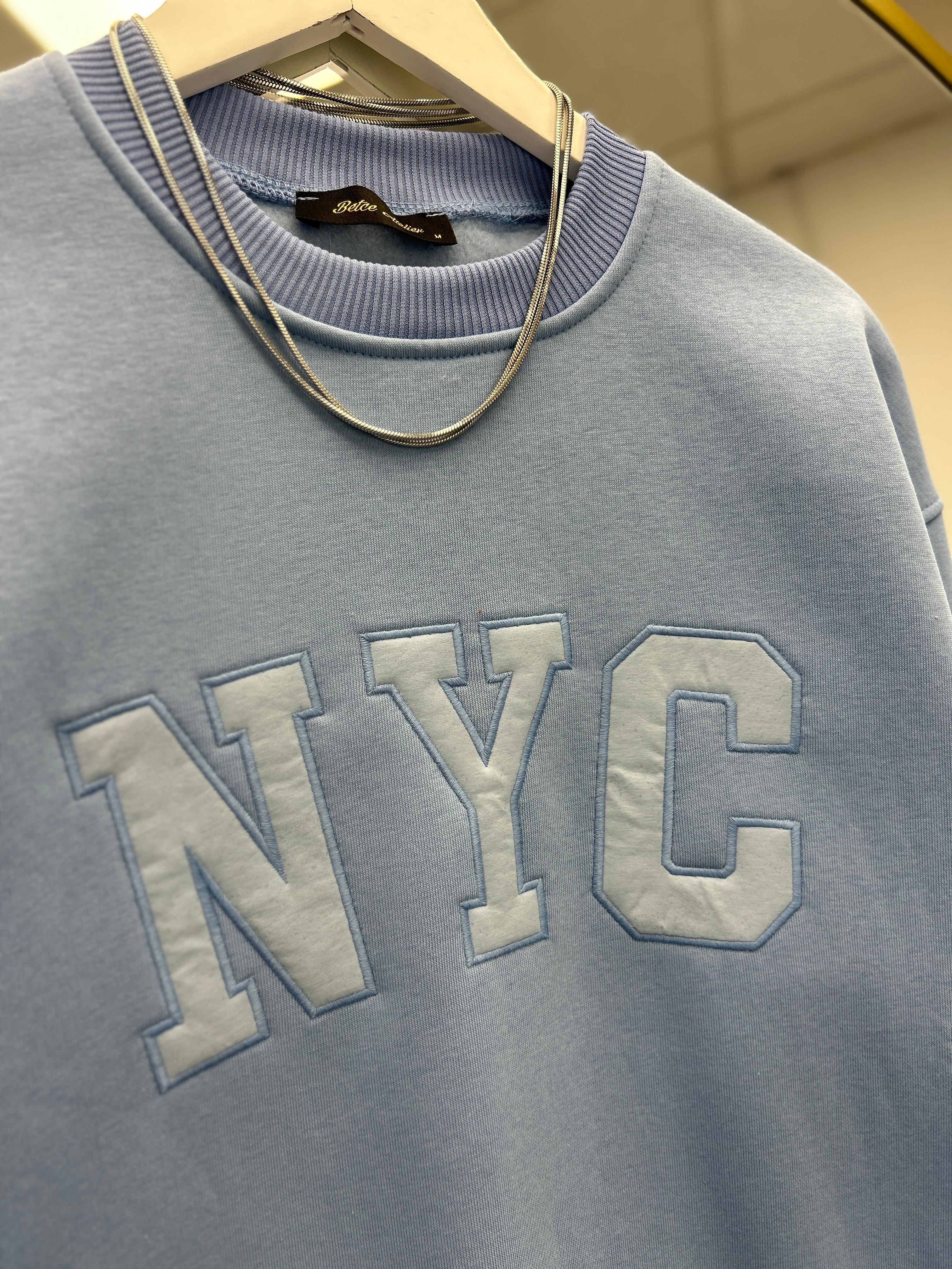 NYC nakışlı sweat 