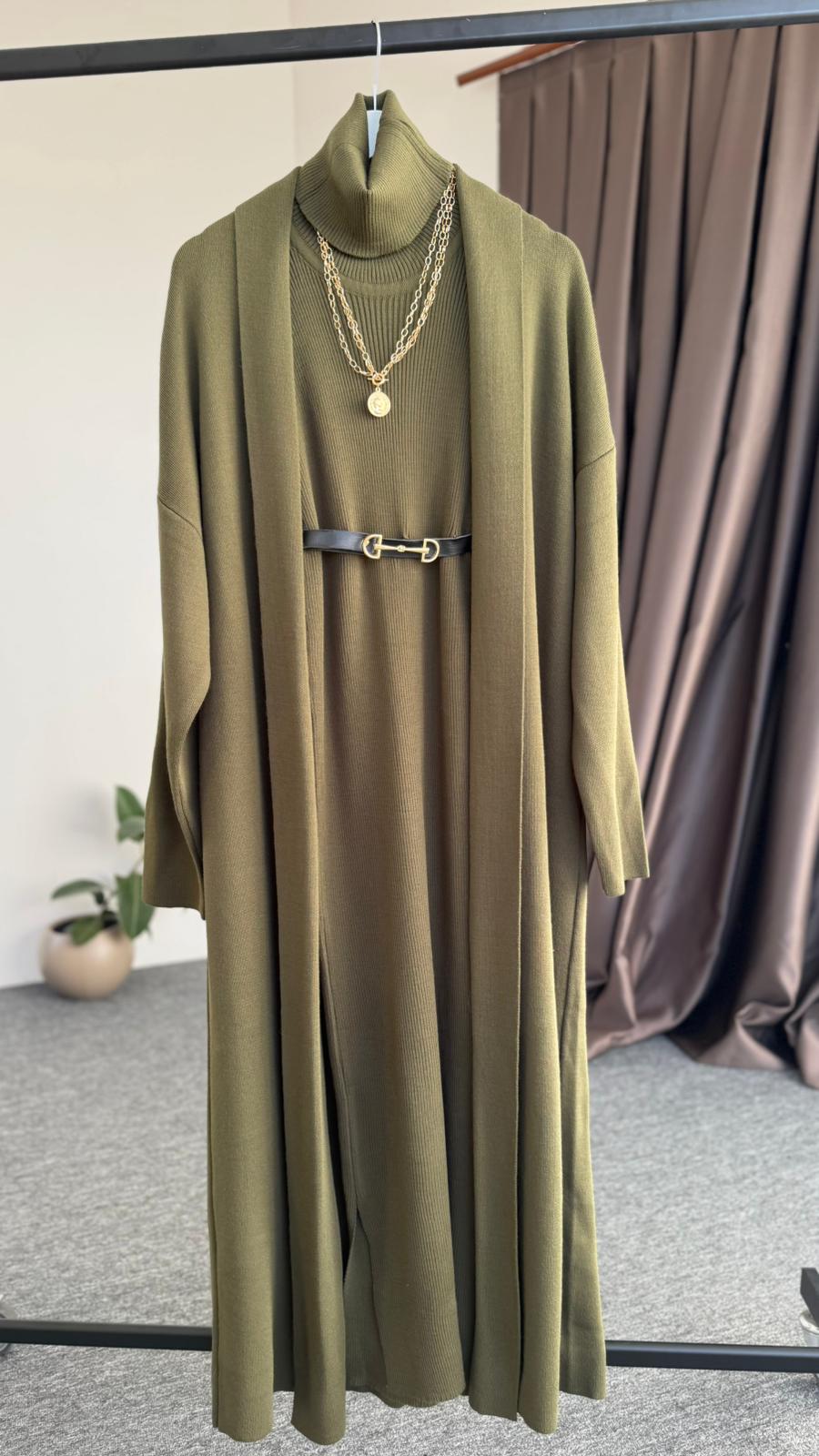 Liza triko ikili takım Haki