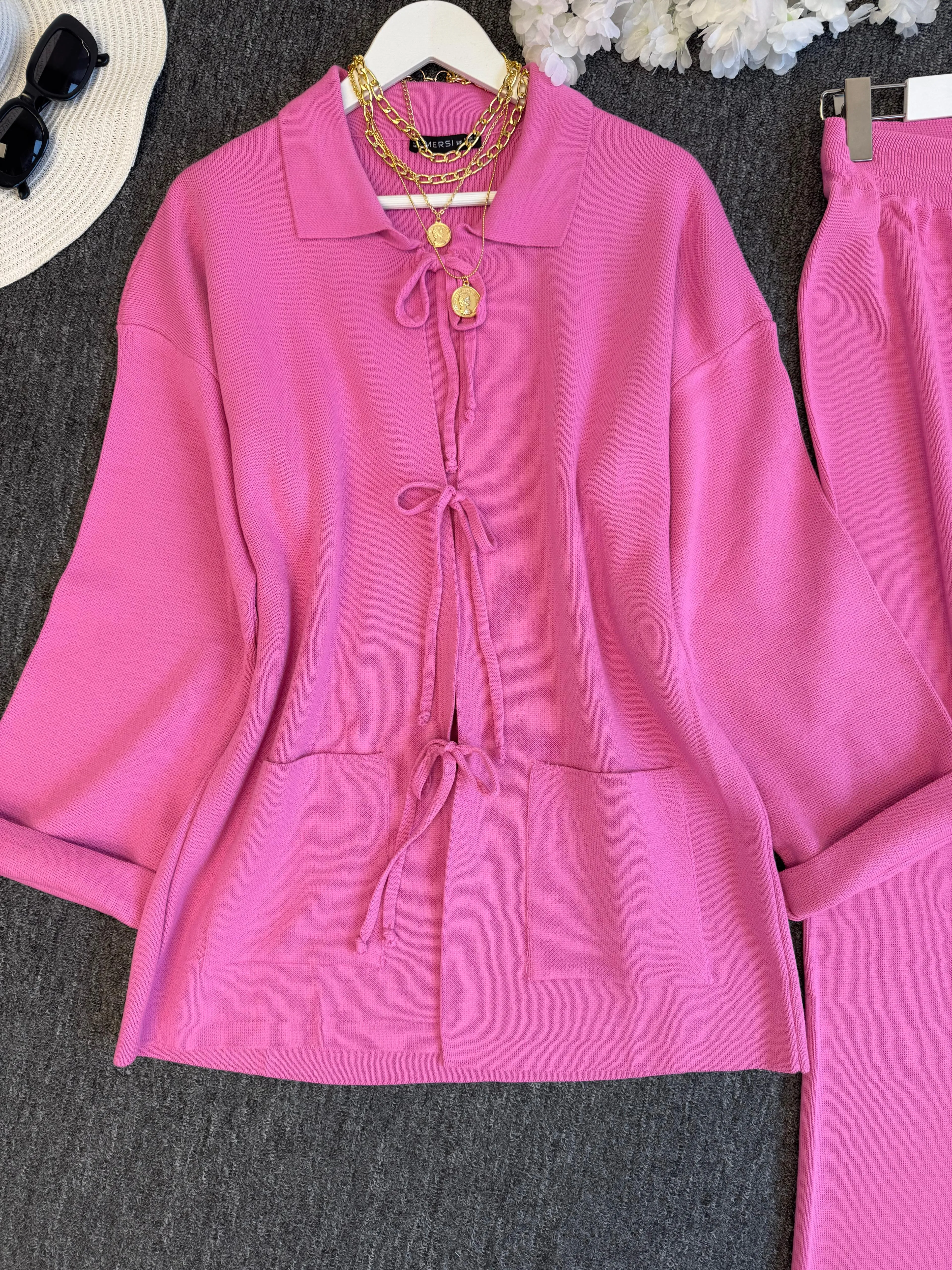 Deniz triko takım standart Pembe