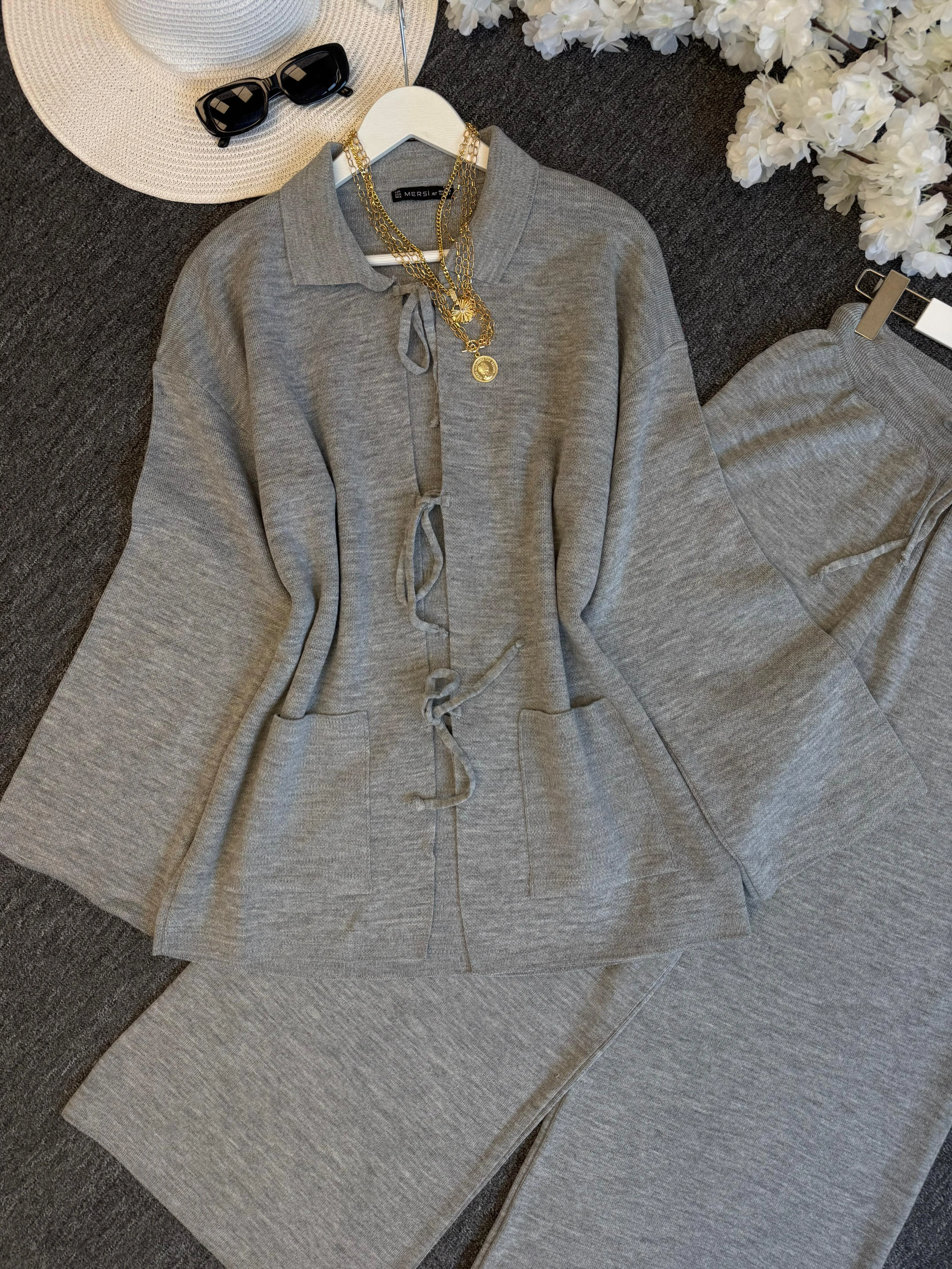 Deniz triko takım standart Gri