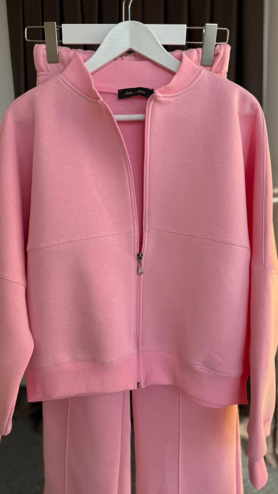 violet hırka alt eşofman takım PUDRA