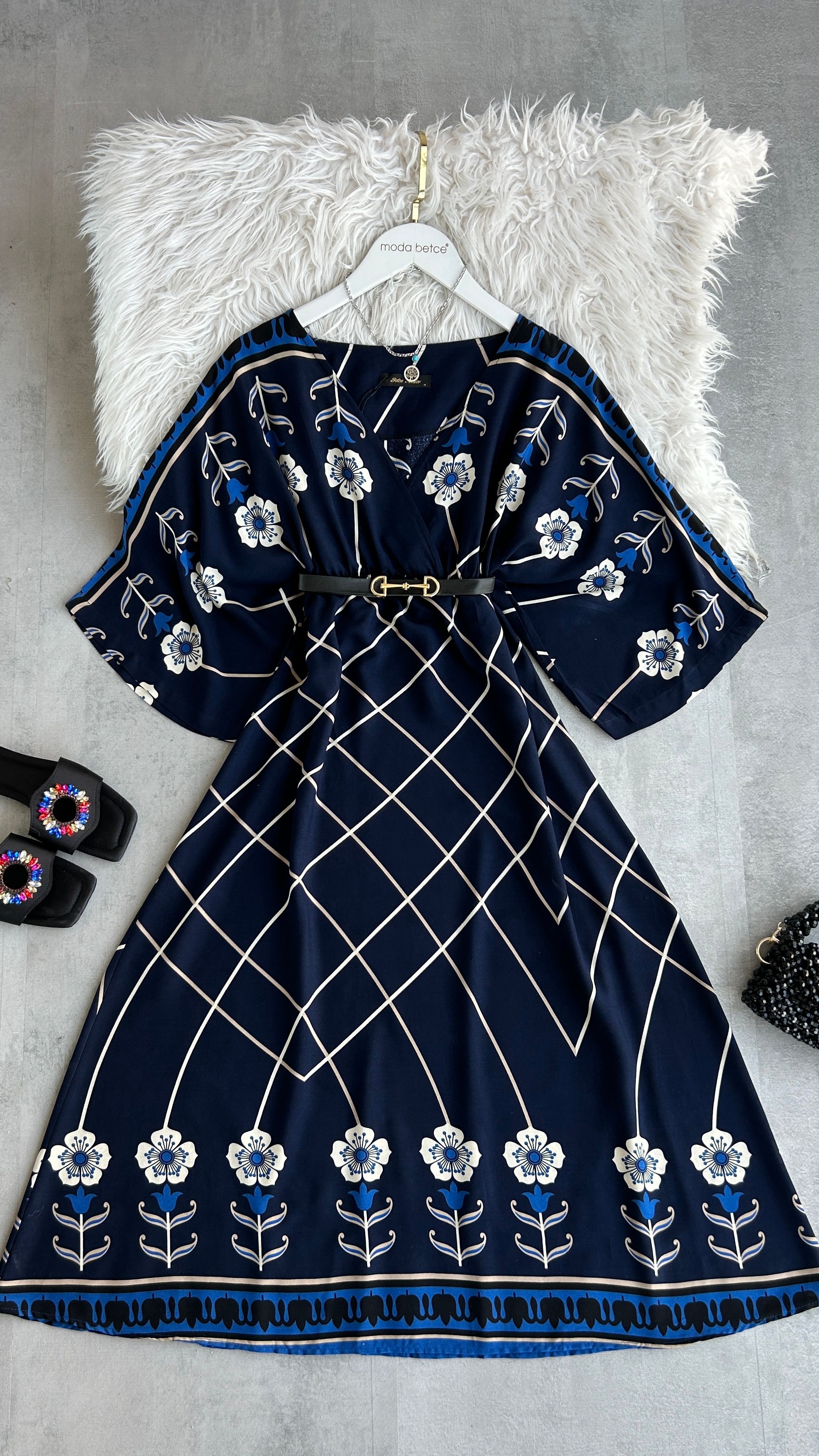 Yeni Vintage Mavili Lacivert 