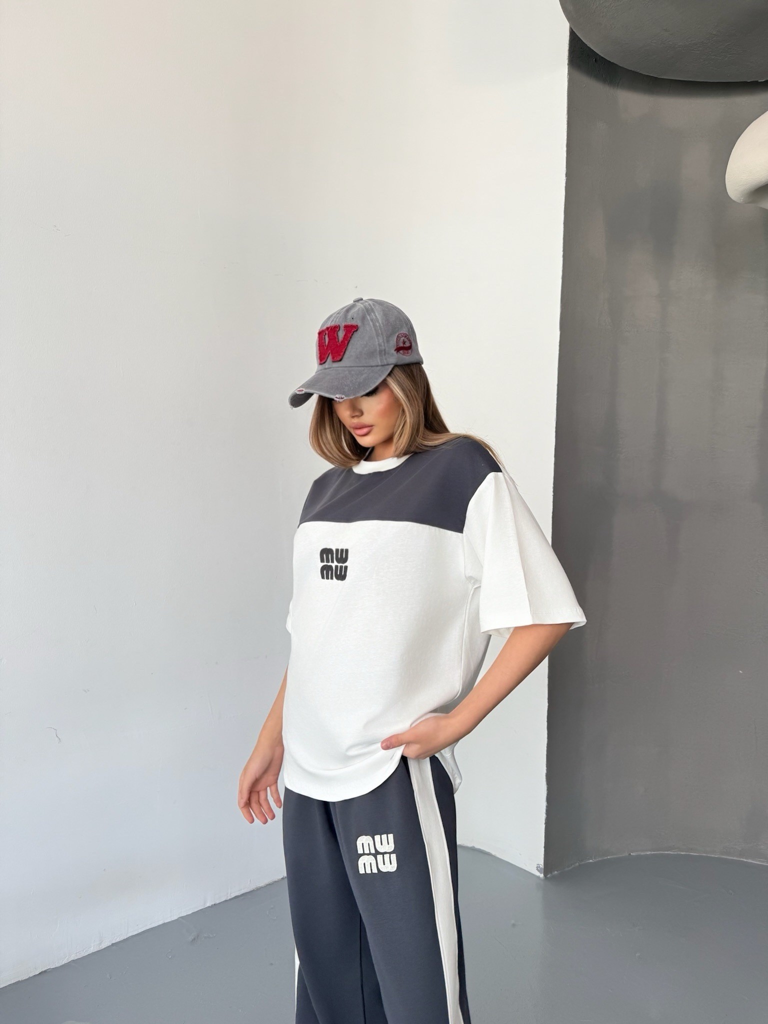 MW Nakışlı Tshirt Pantolon Takım 