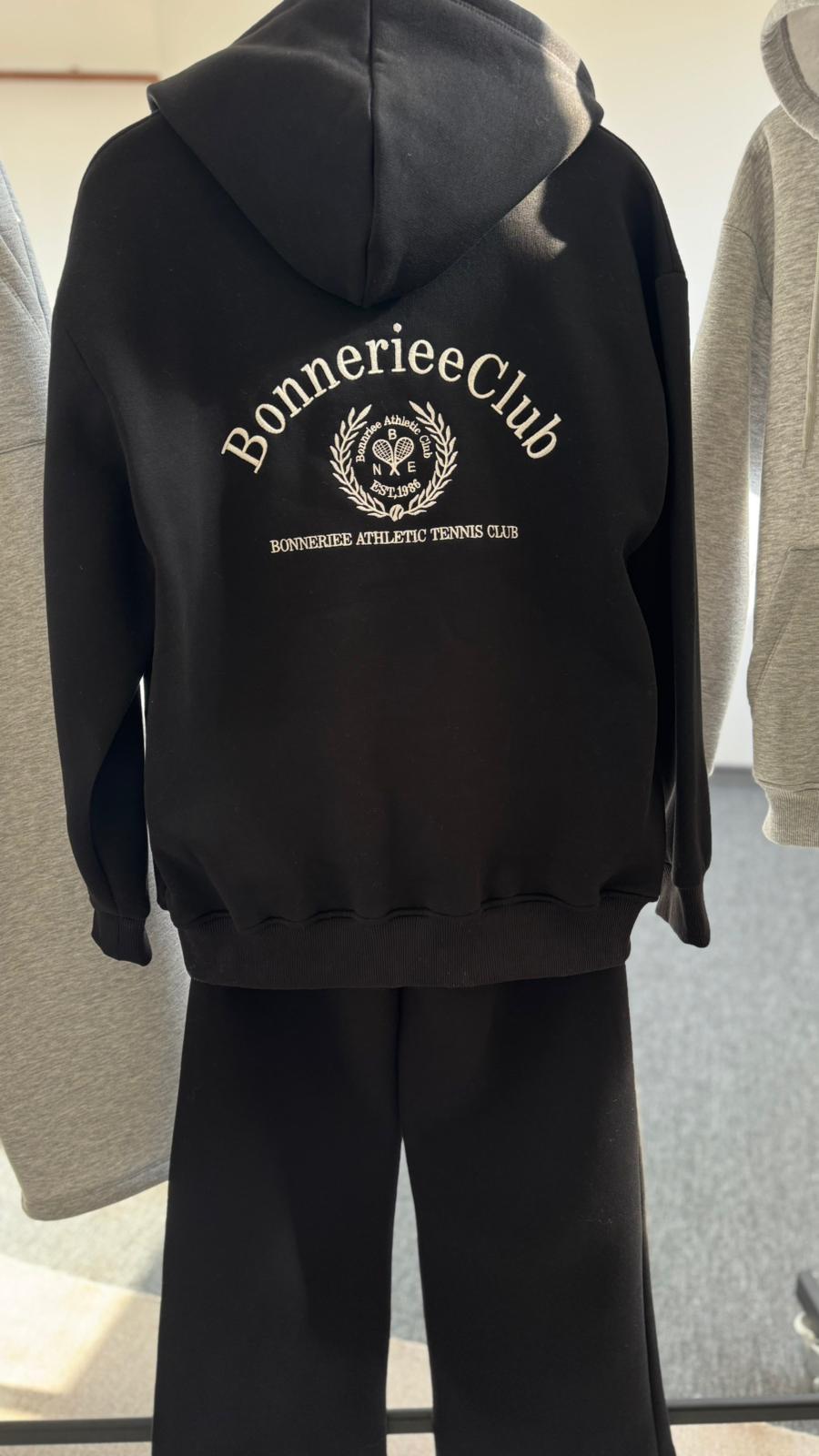 Bonneriee Nakışlı hırka eşofman takım  Siyah