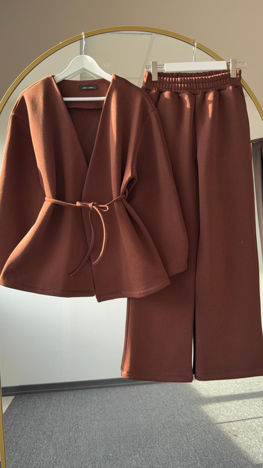 Layla 3 iplik takım KAHVERENGİ