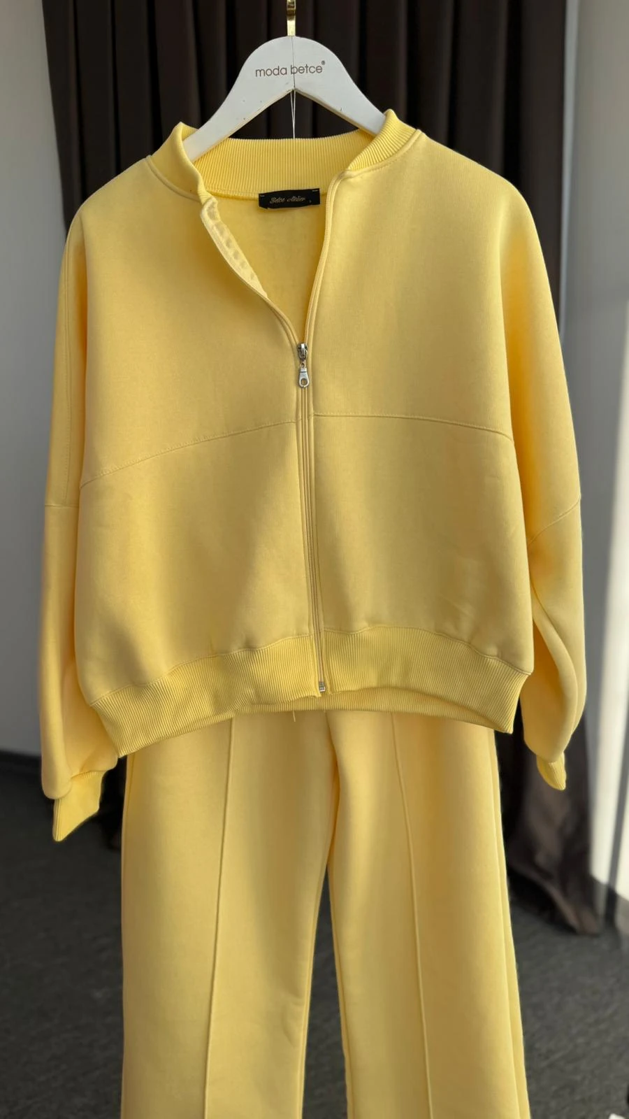 violet hırka alt eşofman takım SARI